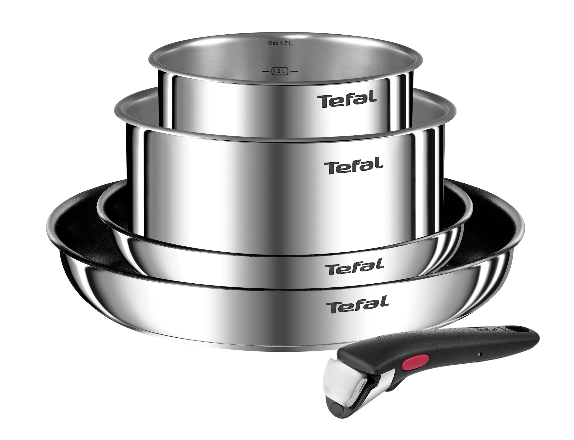 Tefal Topf-Set »Ingenio Emotion« Edelstahl Set, 5 Stk. tlg. abnehmbarer Gri günstig online kaufen
