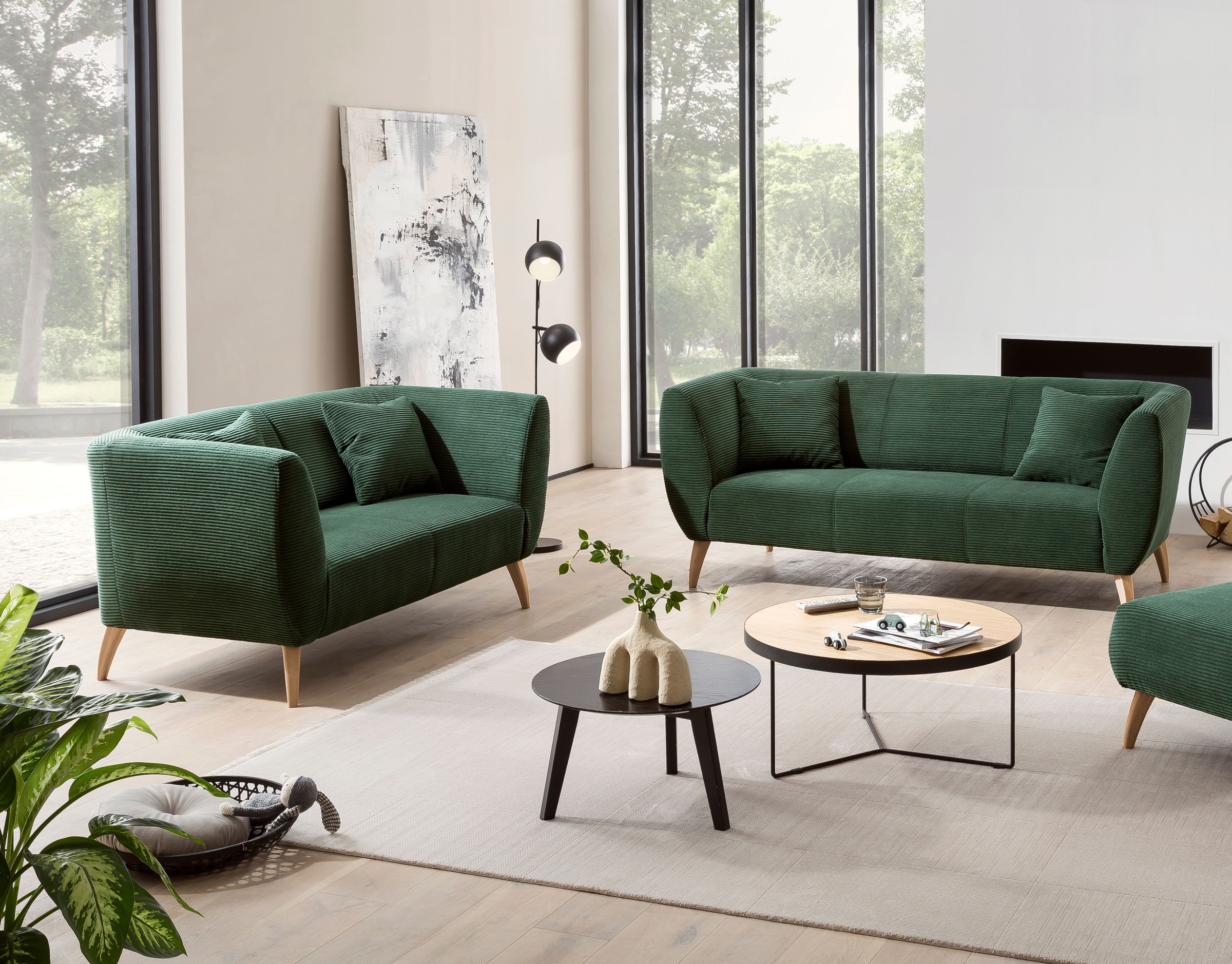 Home affaire Polstergarnitur »Colori« Set, 3-Sitzer und 2-Sitzer, 2 Stk. tl günstig online kaufen