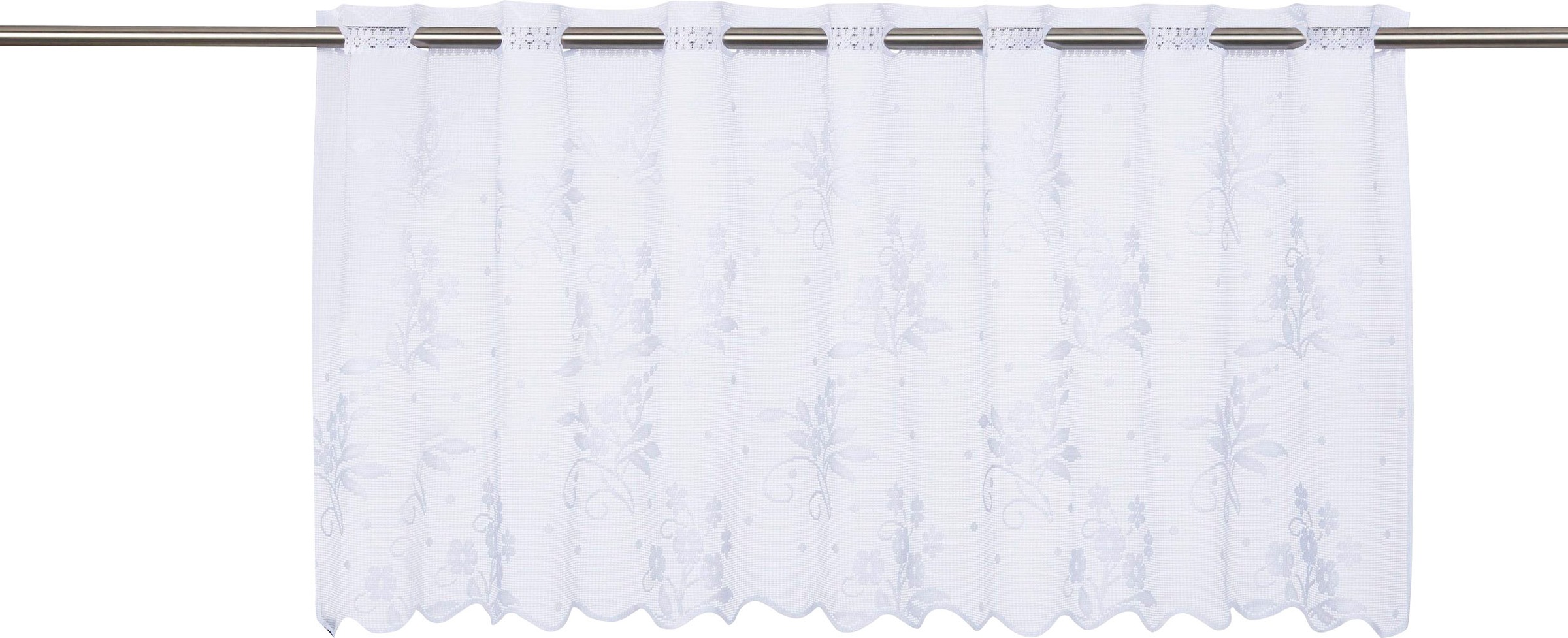 Home affaire Scheibengardine »Moni«, (1 St.), transparent, Jacquard, florales Design kaufen