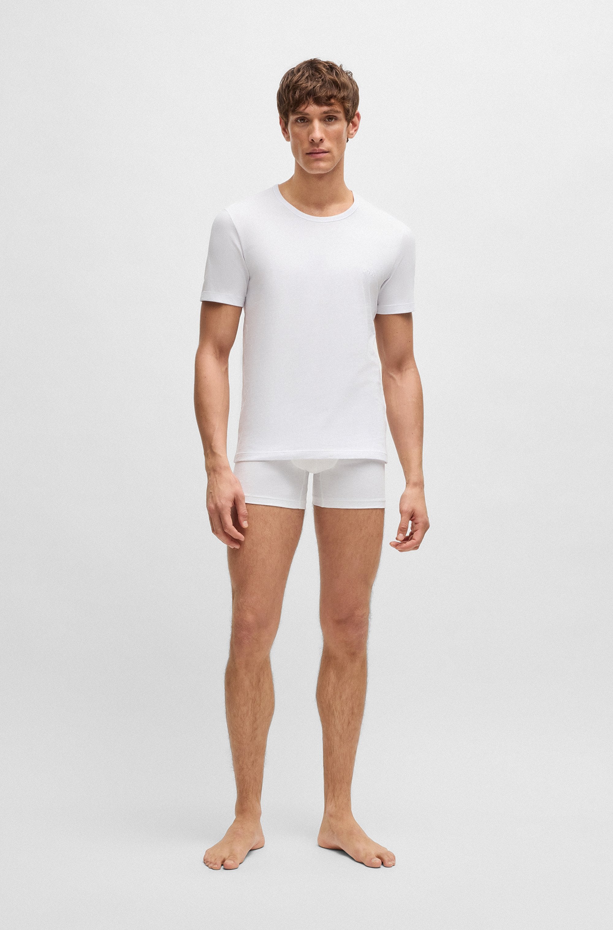 BOSS T-Shirt »Rundhals BOSS ONE x David Beckham«, (Packung, 3 tlg., 3er-Pack), mit dezentem BOSS Logo-Print