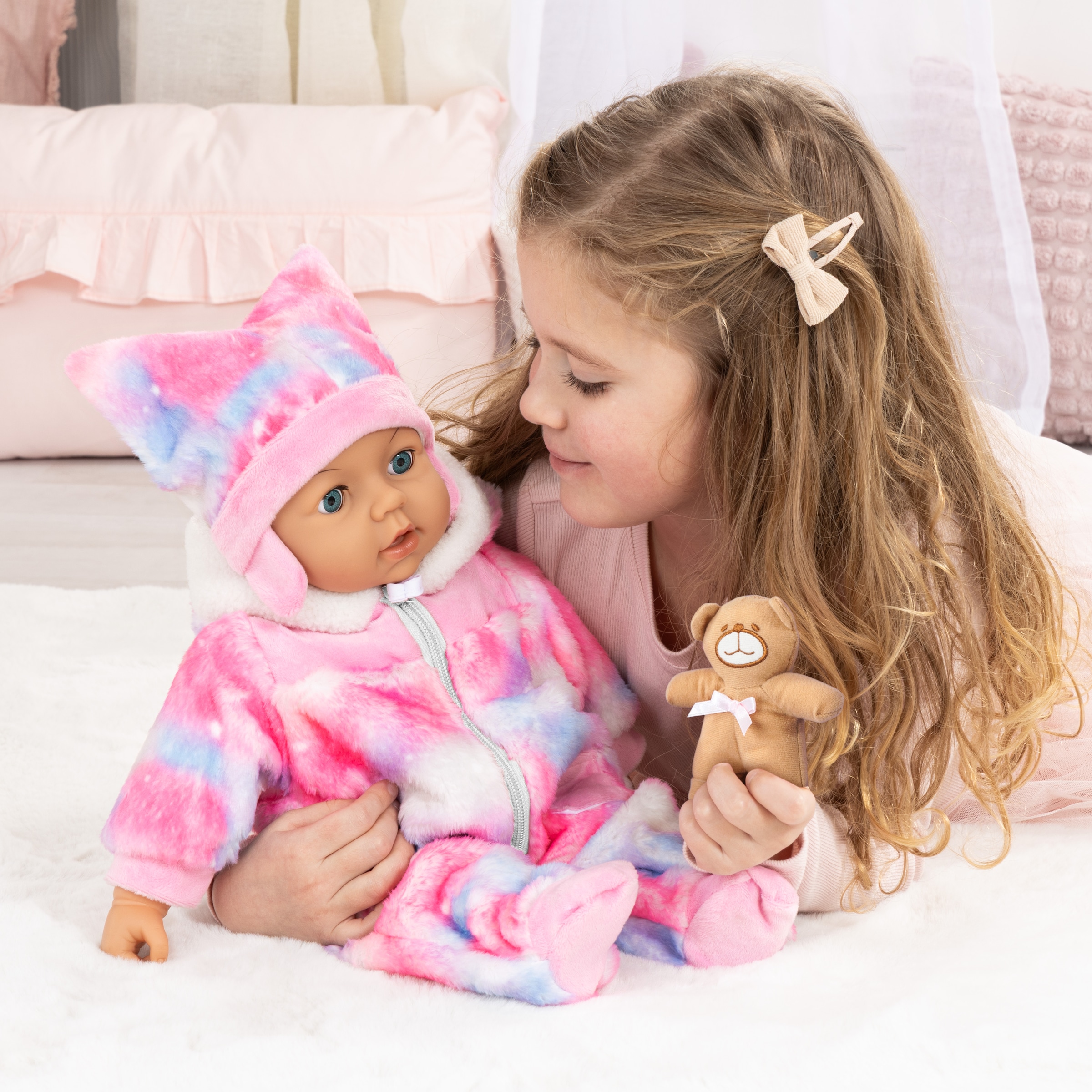 Bayer Babypuppe »Piccolina Magic Eyes 46 cm« mit vielen Funktionen