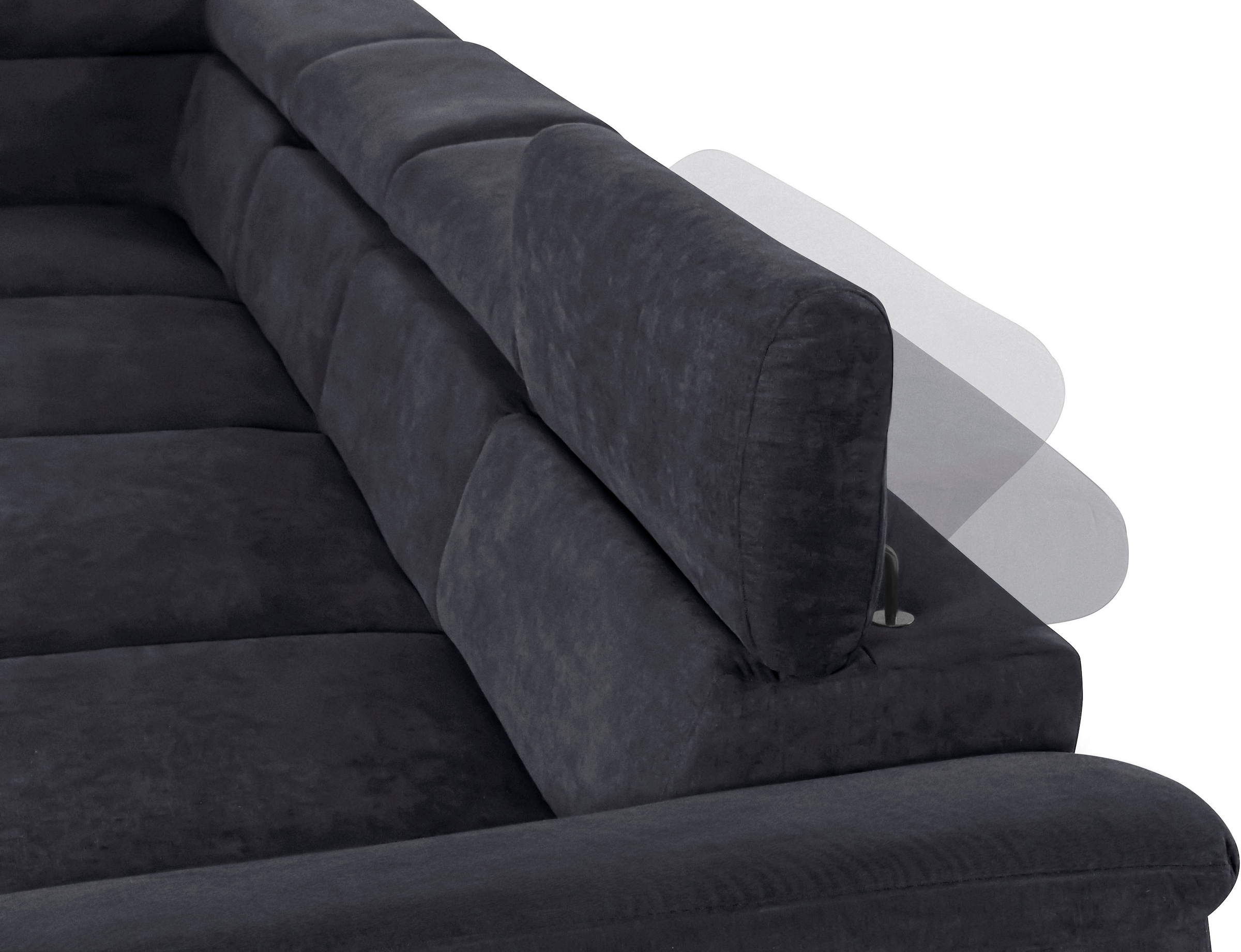 COTTA Wohnlandschaft »Komaris U-Form, B: 320 cm«, mit Kopfteilverstellung, optional Bettfunktion, Bettkasten & Licht