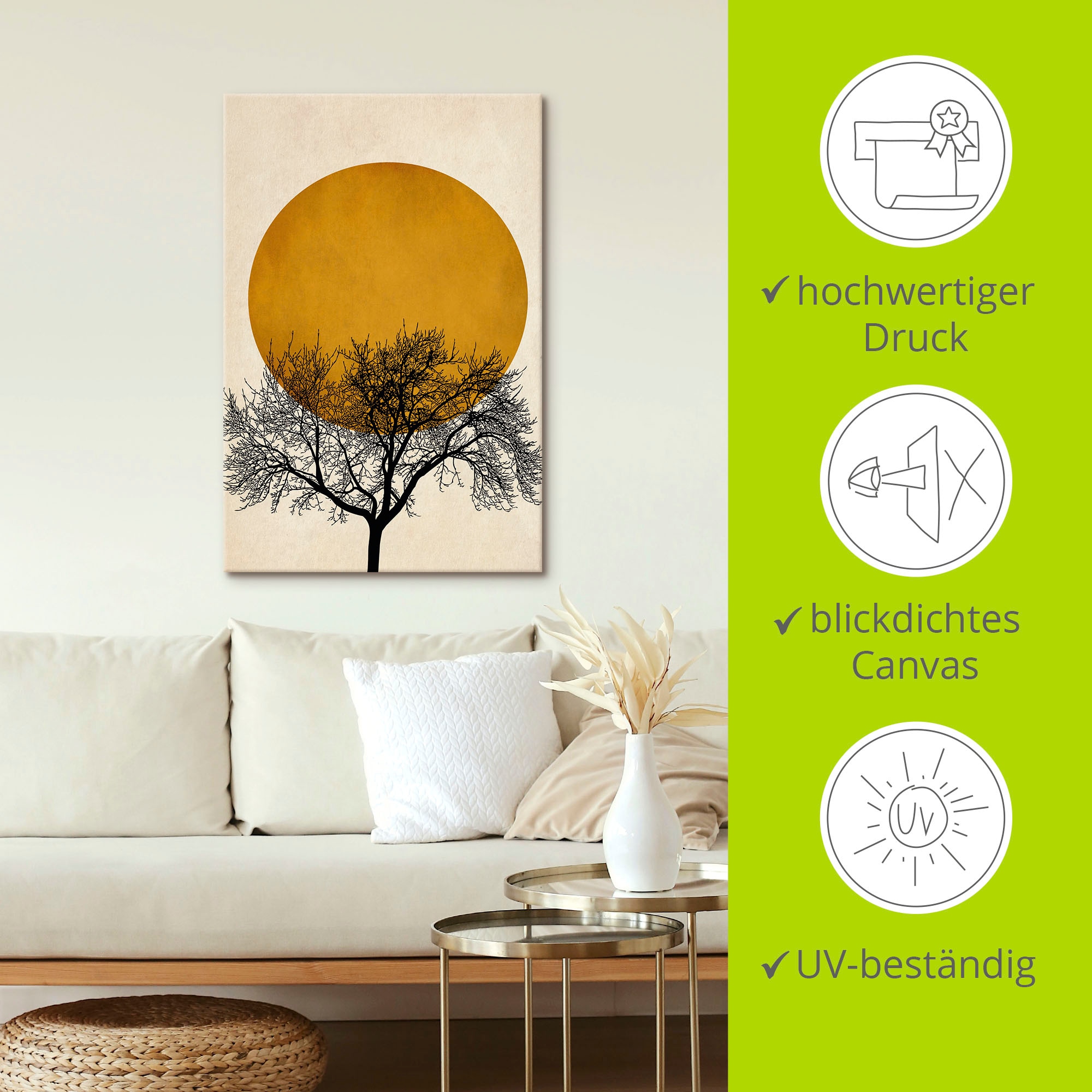 Artland Wandbild »Wintermorgen«, Baumbilder, (1 St.), als Leinwandbild, Poster, Wandaufkleber in verschied. Größen