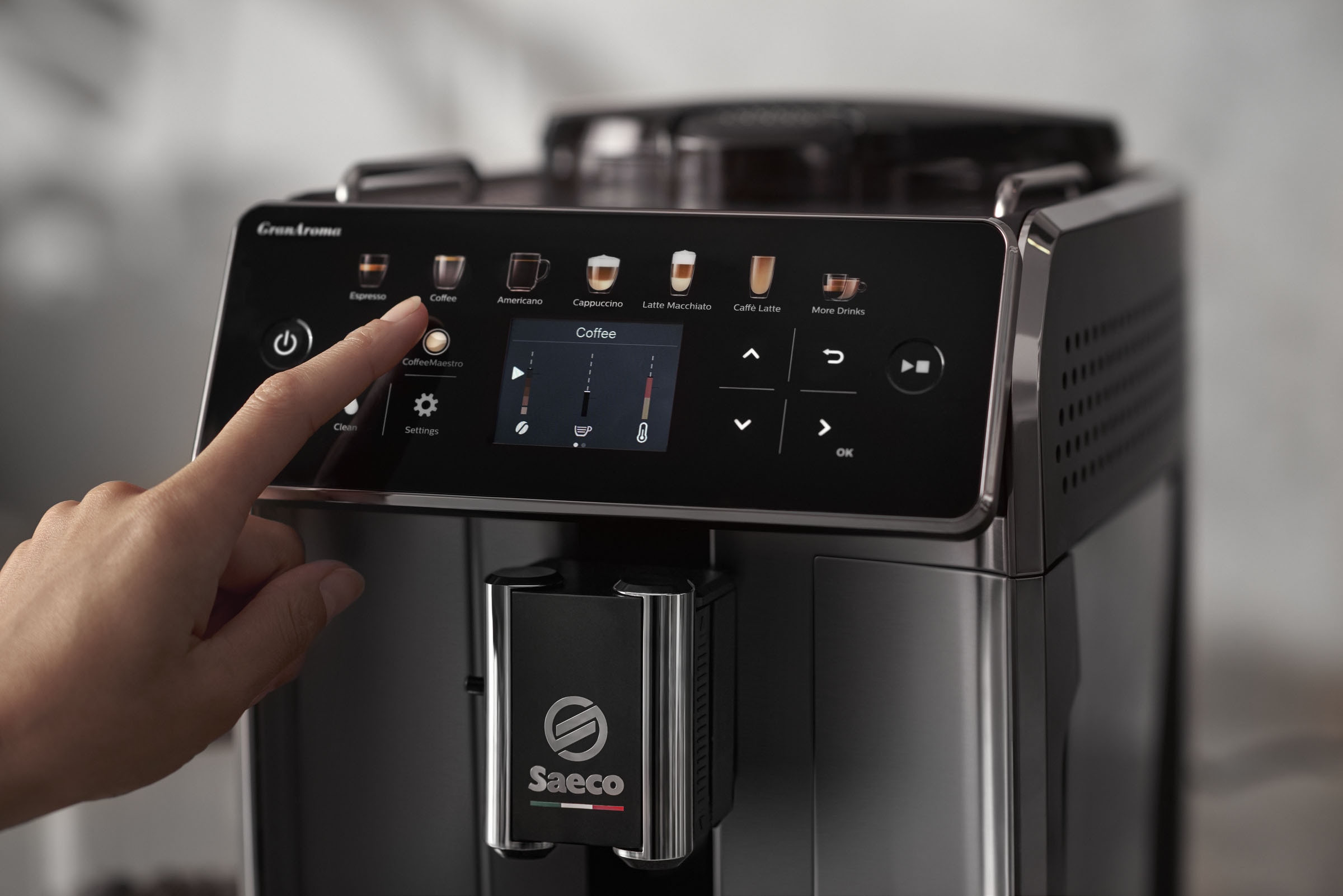 Saeco Kaffeevollautomat »SM6580/50 GranAroma ,  14 Kaffeespezialitäten« 4 Benutzerprofilen und TFT Display