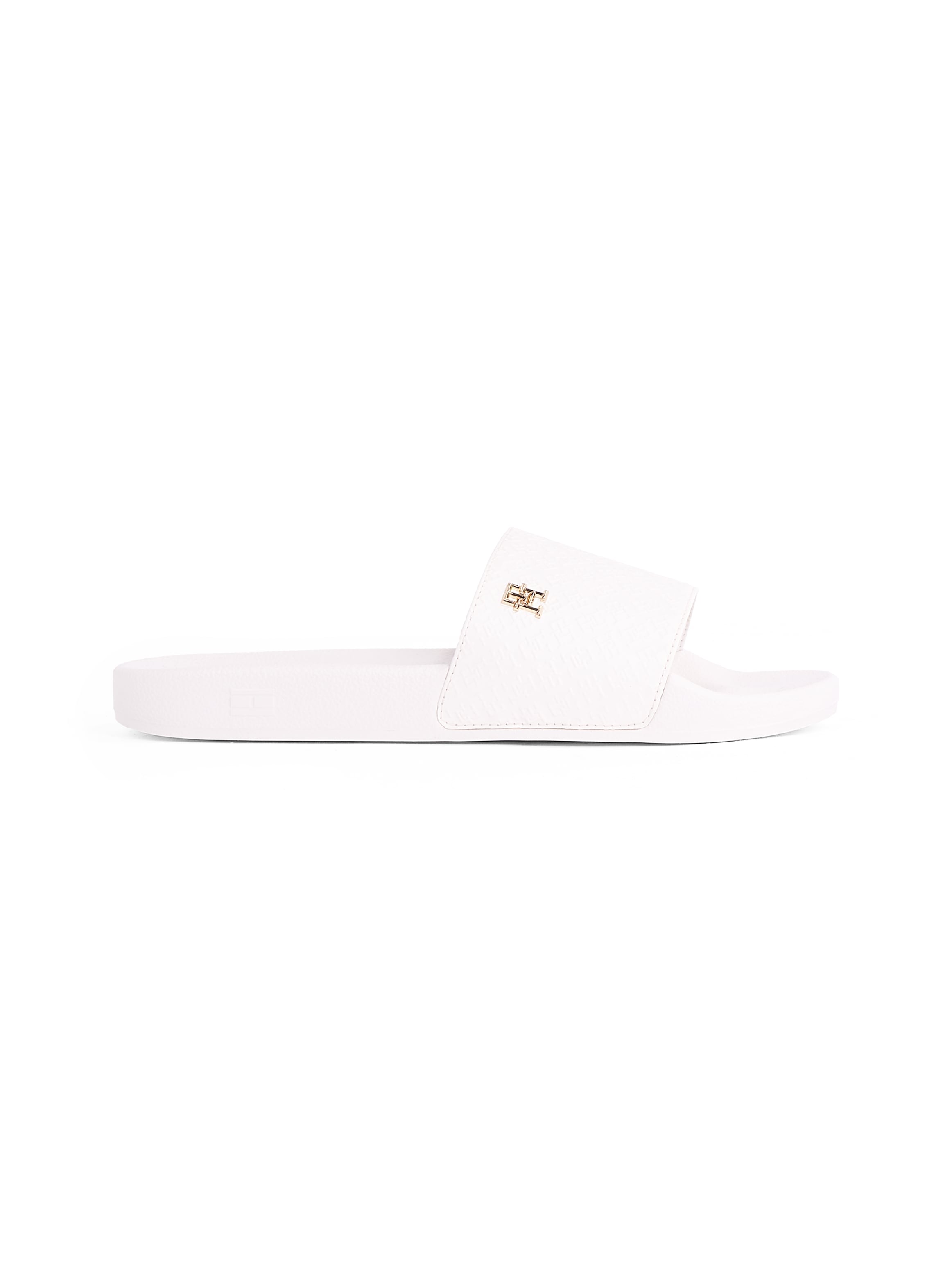 Tommy Hilfiger Pantolette »TH MONOGRAM POOLSIDE«, Bequemschuh, Sommerschuh, Schlupfschuh mit TH-Schmuckelement
