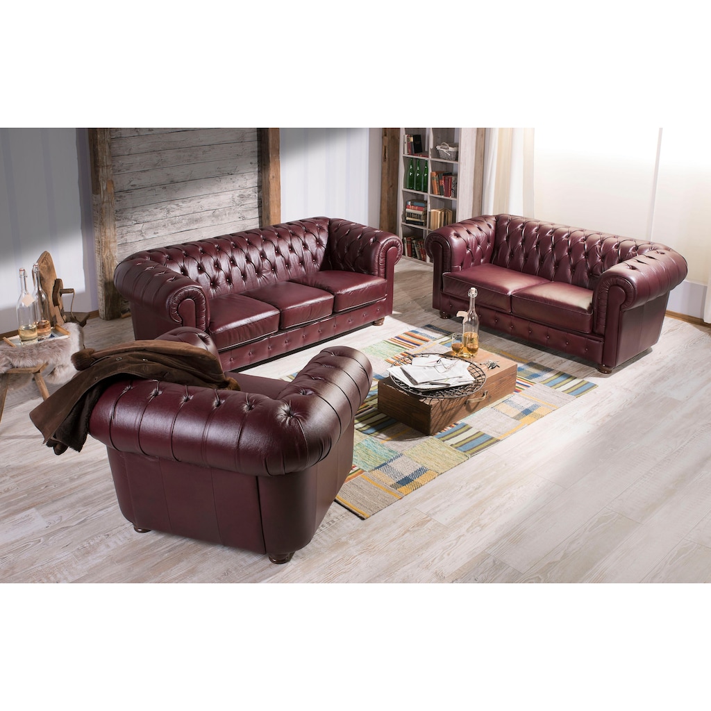 Max Winzer® Chesterfield-Sofa »Bristol«, mit edler Knopfheftung, Breite 172 cm