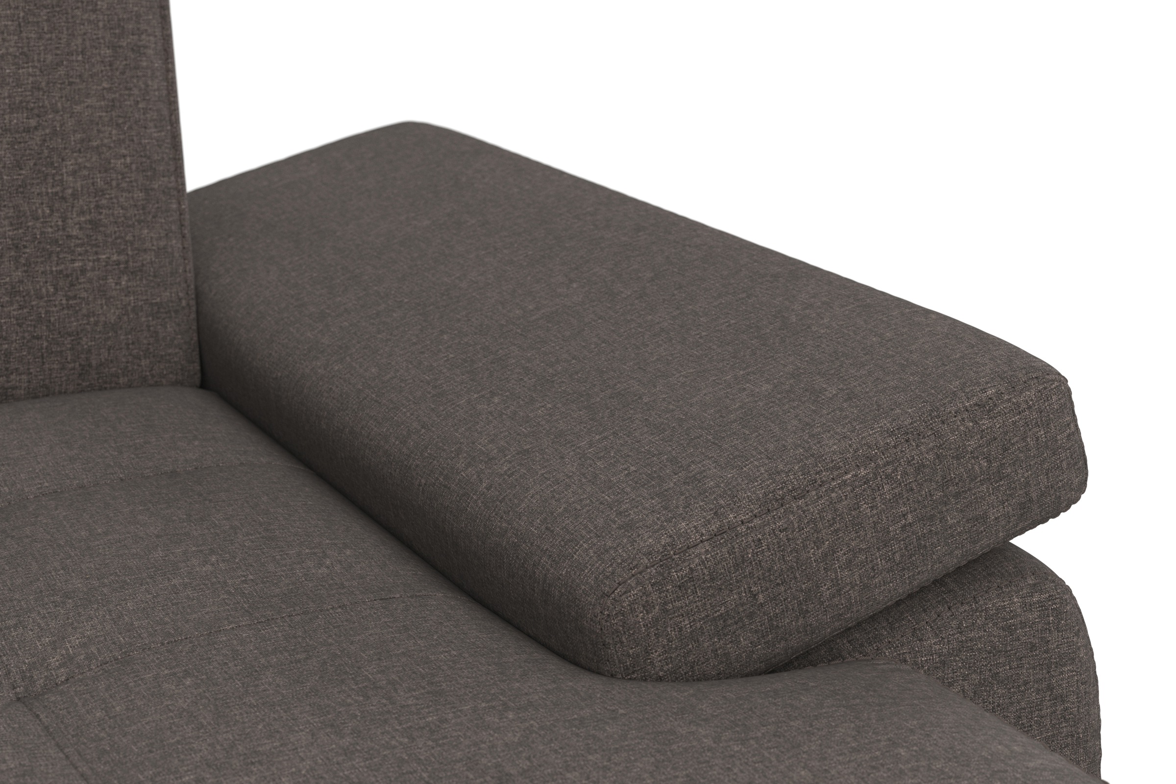 DOMO collection Wohnlandschaft »Capelo, komfortabel, klare Linien zeichnen dieses Design aus, U-Form«, mit Armteilverstellung, wahlweise mit Bettfunktion, Federkern
