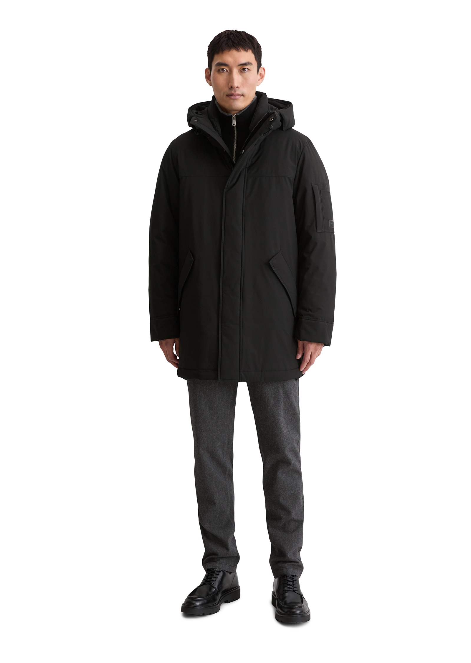 Marc O'Polo Parka mit Kapuze Weich und wasserabweisend, Winterjacke, regular fit