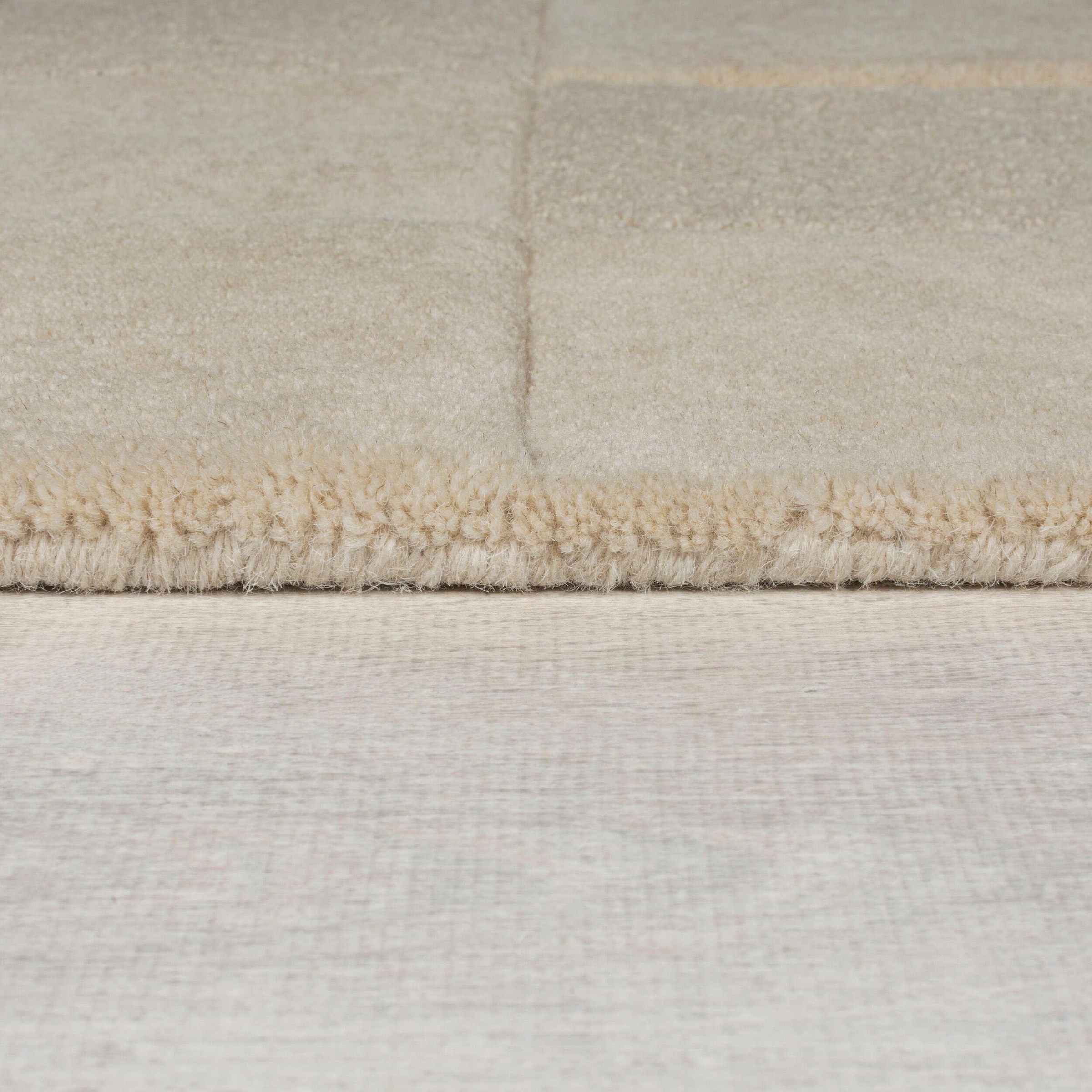 FLAIR RUGS Wollteppich »Checkboard«, rechteckig, 10 mm Höhe