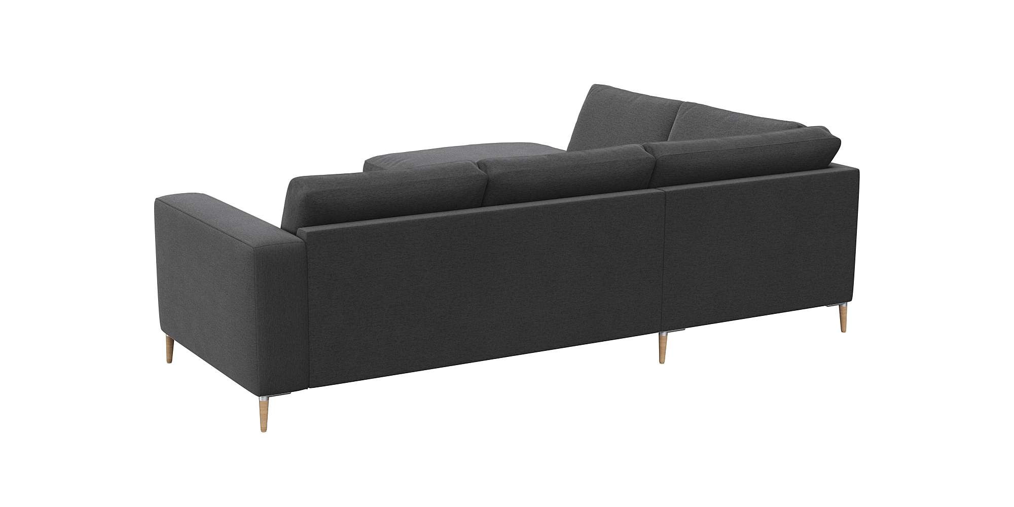 FLEXLUX Ecksofa »Fiore, L-Form«, breite Armlehnen, Füße Alu/Eiche, B/T 241/225 cm, Kaltschaum im Sitz