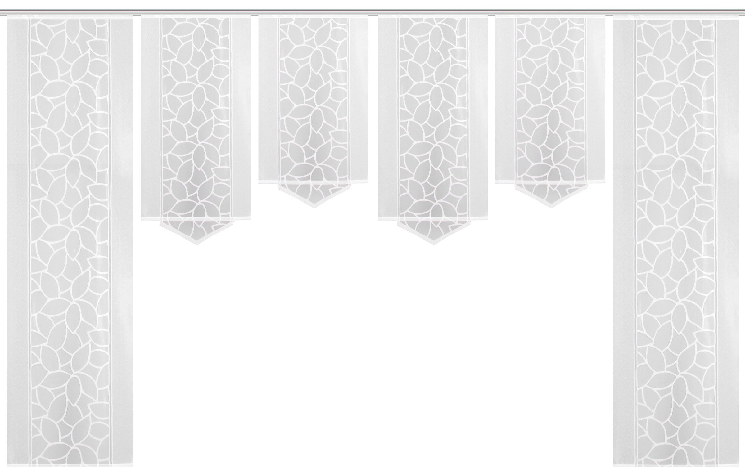 HOME WOHNIDEEN Schiebegardine »JENNA«, (6 St.), Schiebevorhang Jacquard Set