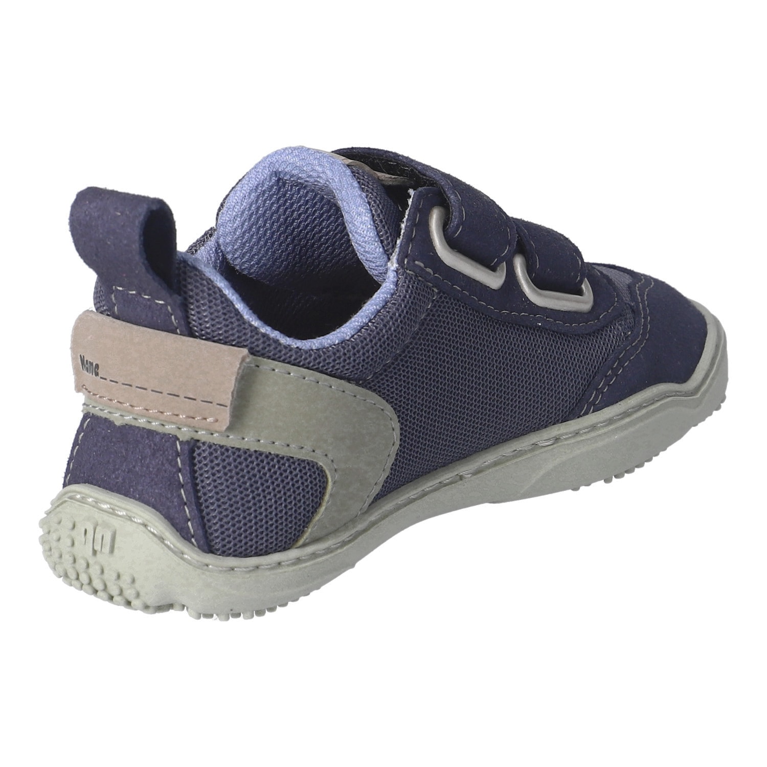 qnuffs Barfußschuh »Erle«  Klettschuh, Halbschuh, Sneaker mit Kontrastbesätzen