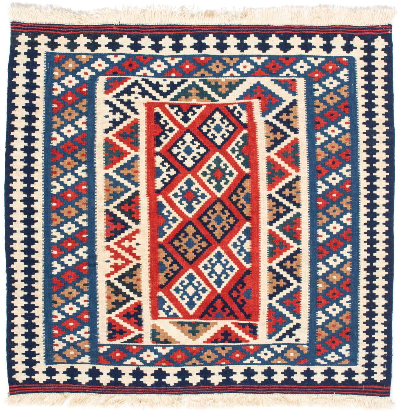 morgenland Wollteppich »Kelim - Oriental quadratisch - 99 x 95 cm - dunkelb günstig online kaufen