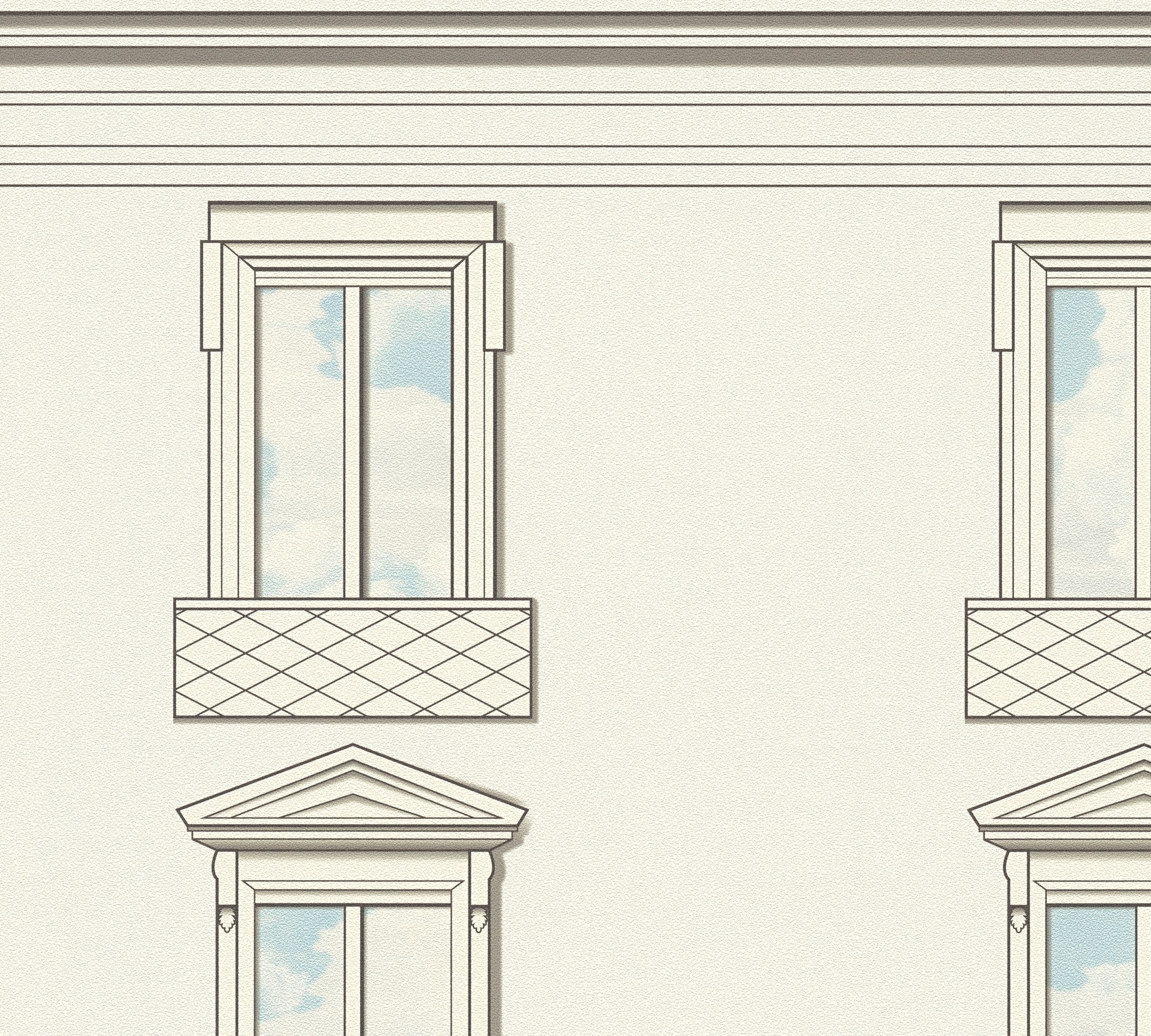 Versace Vliestapete »Versace 6 Palazzo No 12 –« 3D-Optik | Barock | Motiv geprägt Architekturmotiv mit Fensterdesign & dezent strukturierter Oberfläche
