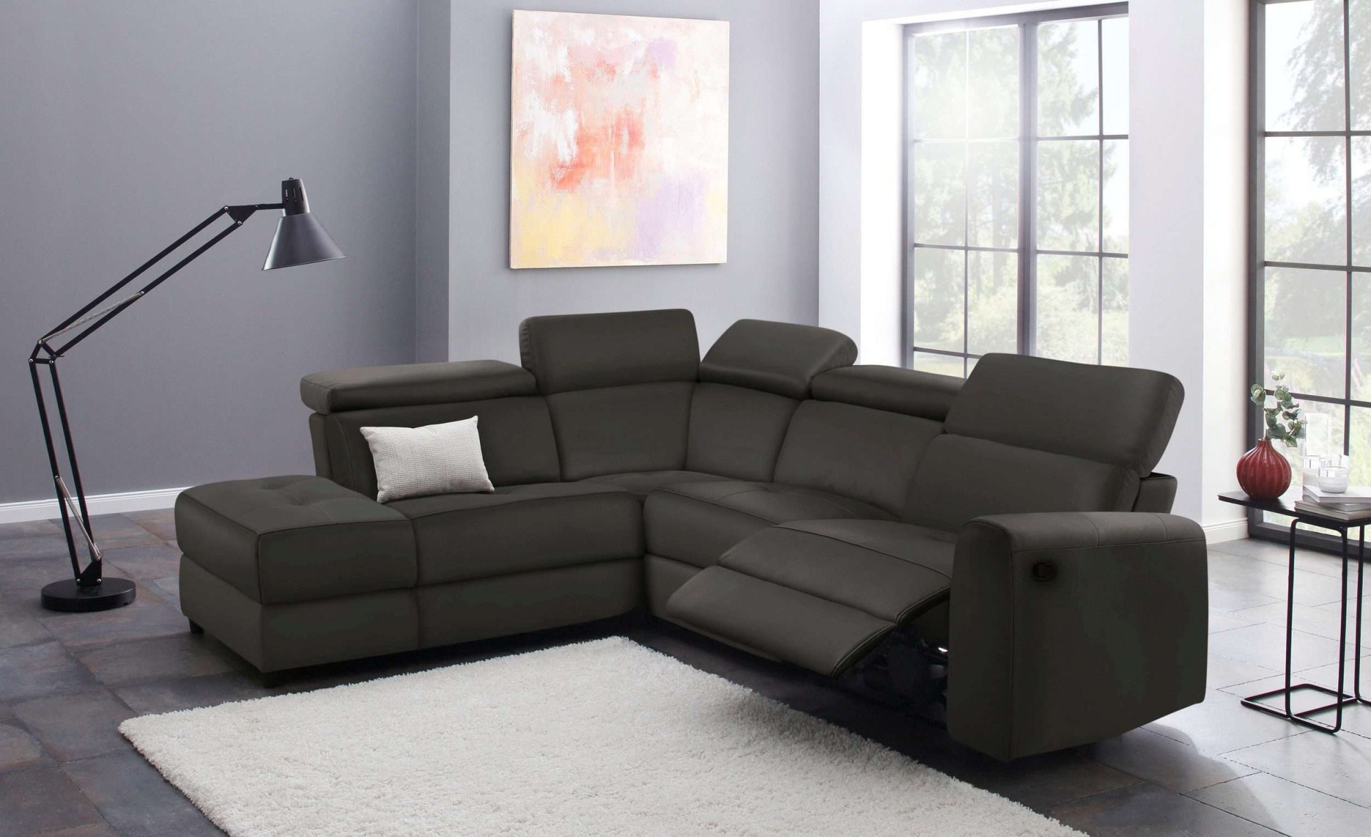 Home affaire Ecksofa »Sentrano, L-Form,«, 273 cm, man. o. elektr. Relaxfunktion und USB/Kopfverstellung