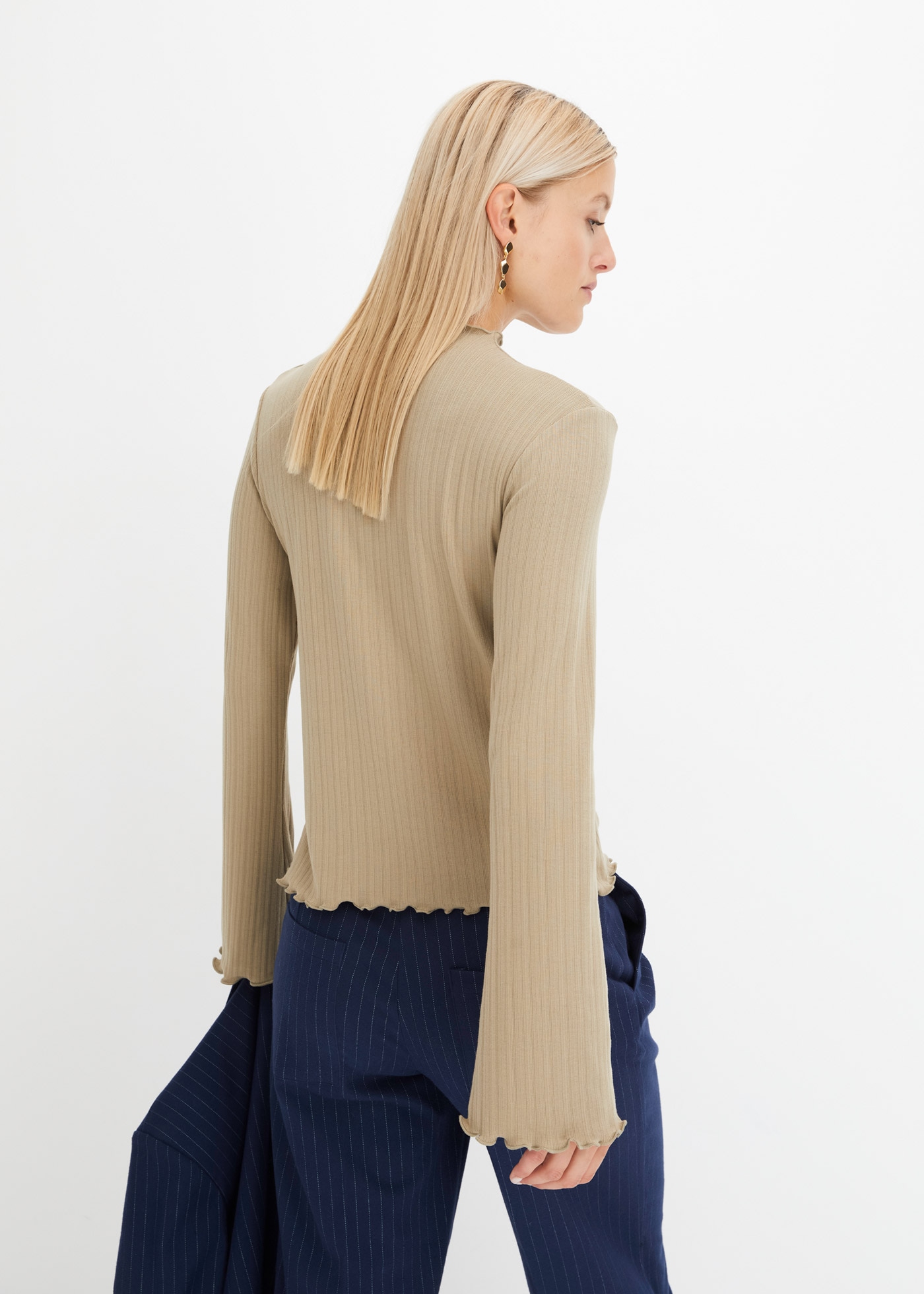 bonprix Langarmshirt »Geripptes Langarmshirt«, Geripptes Langarmshirt
