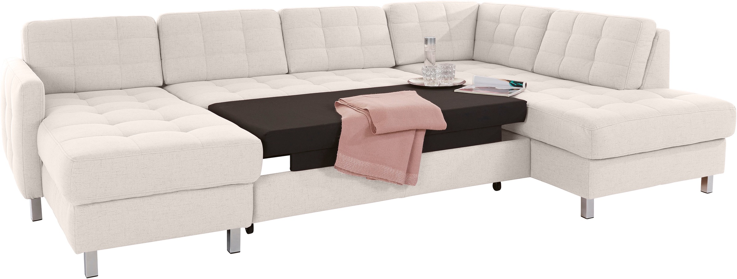 sit&more Wohnlandschaft »Picasso U-Form«, wahlweise mit Bettfunktion und Bettkasten