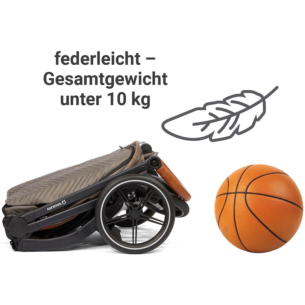 Gesslein Kombi-Kinderwagen »FX4 Soft+ mit Aufsatz Style, taube/cognac«