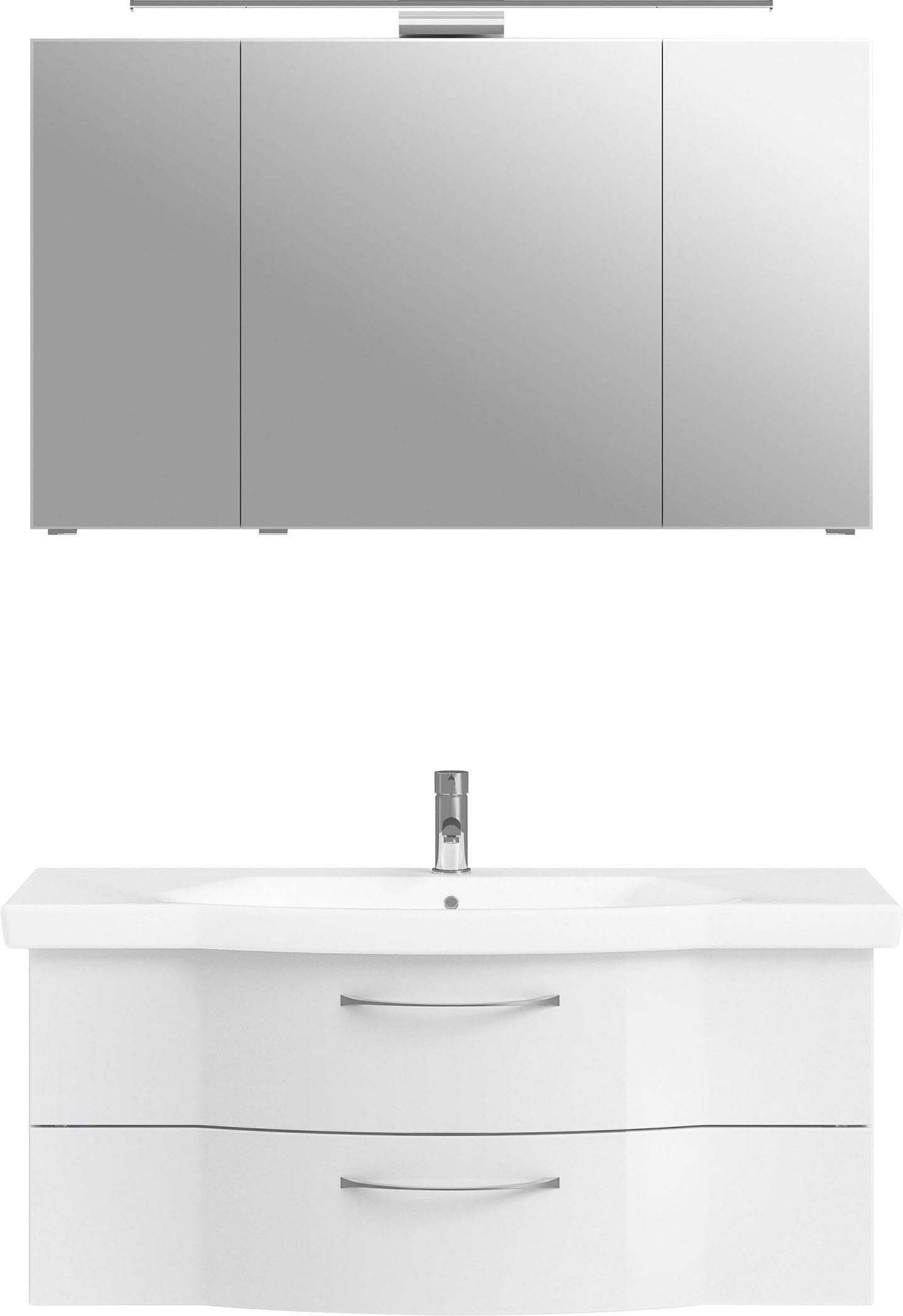 Saphir Badmöbel-Set »6005 Sprint Keramik-Waschtisch mit LED-Spiegelschrank, günstig online kaufen