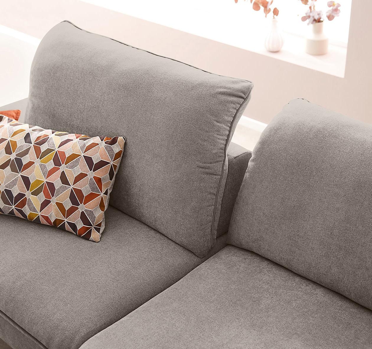 W.SCHILLIG Ecksofa »enjoy&MORE, mit tollem Sitzkomfort, elegant und bequem, L-Form«, mit Sitztiefenverstellung, Füße silber matt, Breite 294 cm