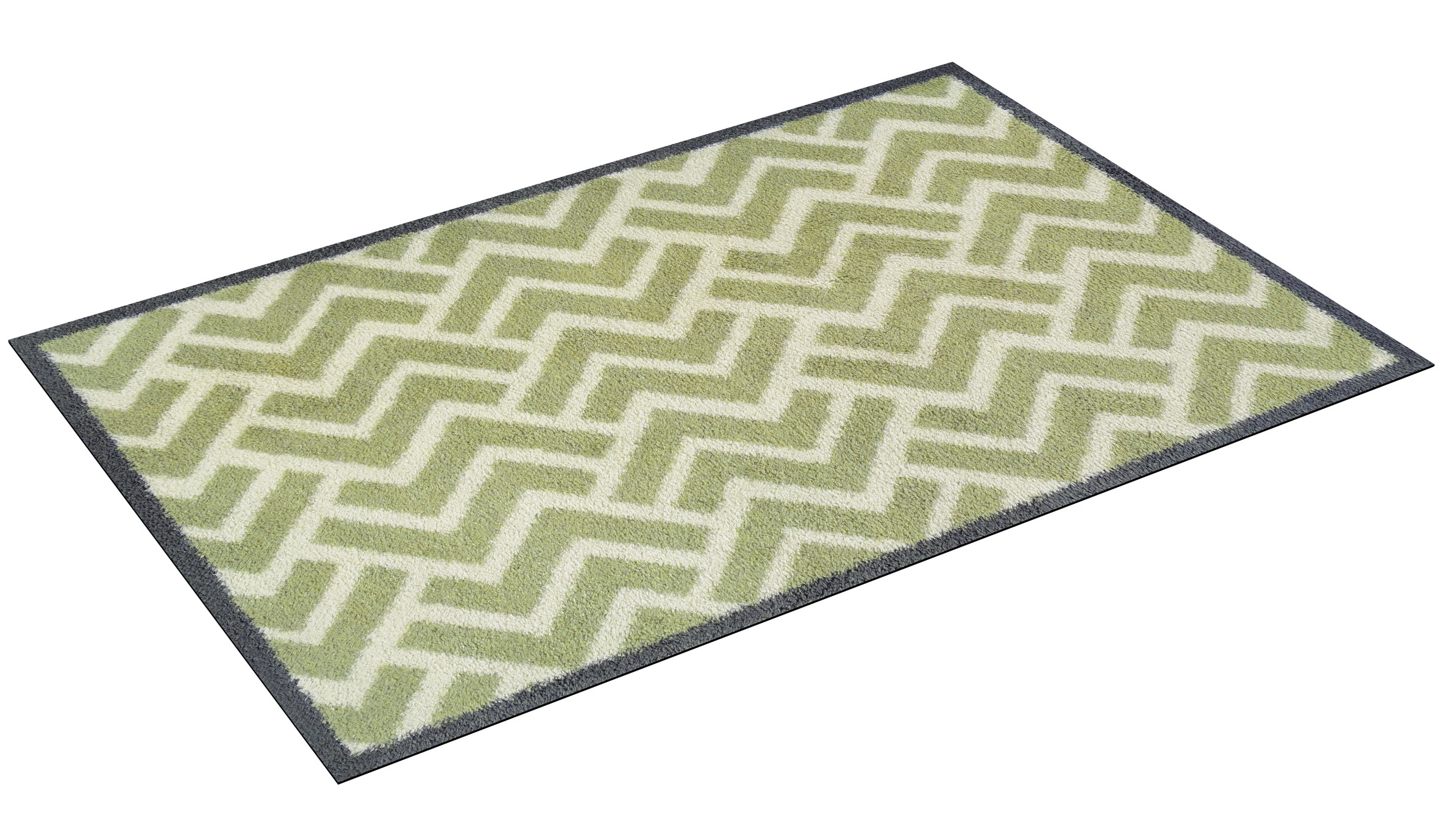 Turtle Mat Fußmatte »Herringbone Green«, rechteckig, 9 mm Höhe