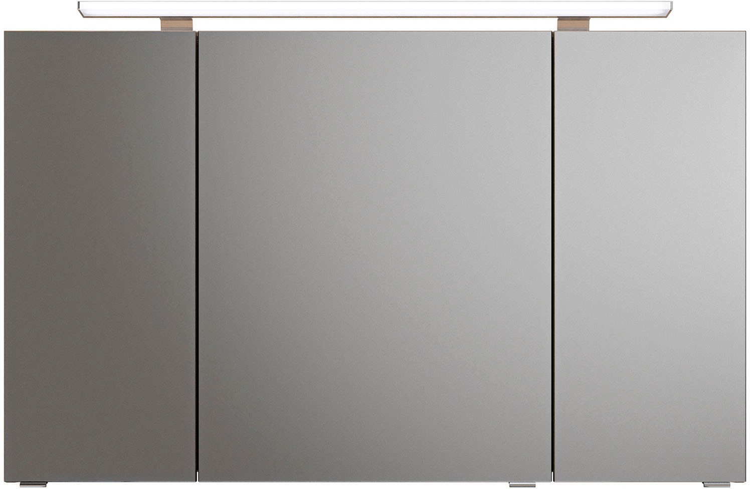 Saphir Badmöbel-Set »Serie 6025 2-teilig Mineralmarmor-Waschtisch mit LED-Spiegelschrank«, (2 St.), Waschplatz 117cm breit, 2 Schubladen, 3 Spiegel-Türen, inkl Türdämpfer