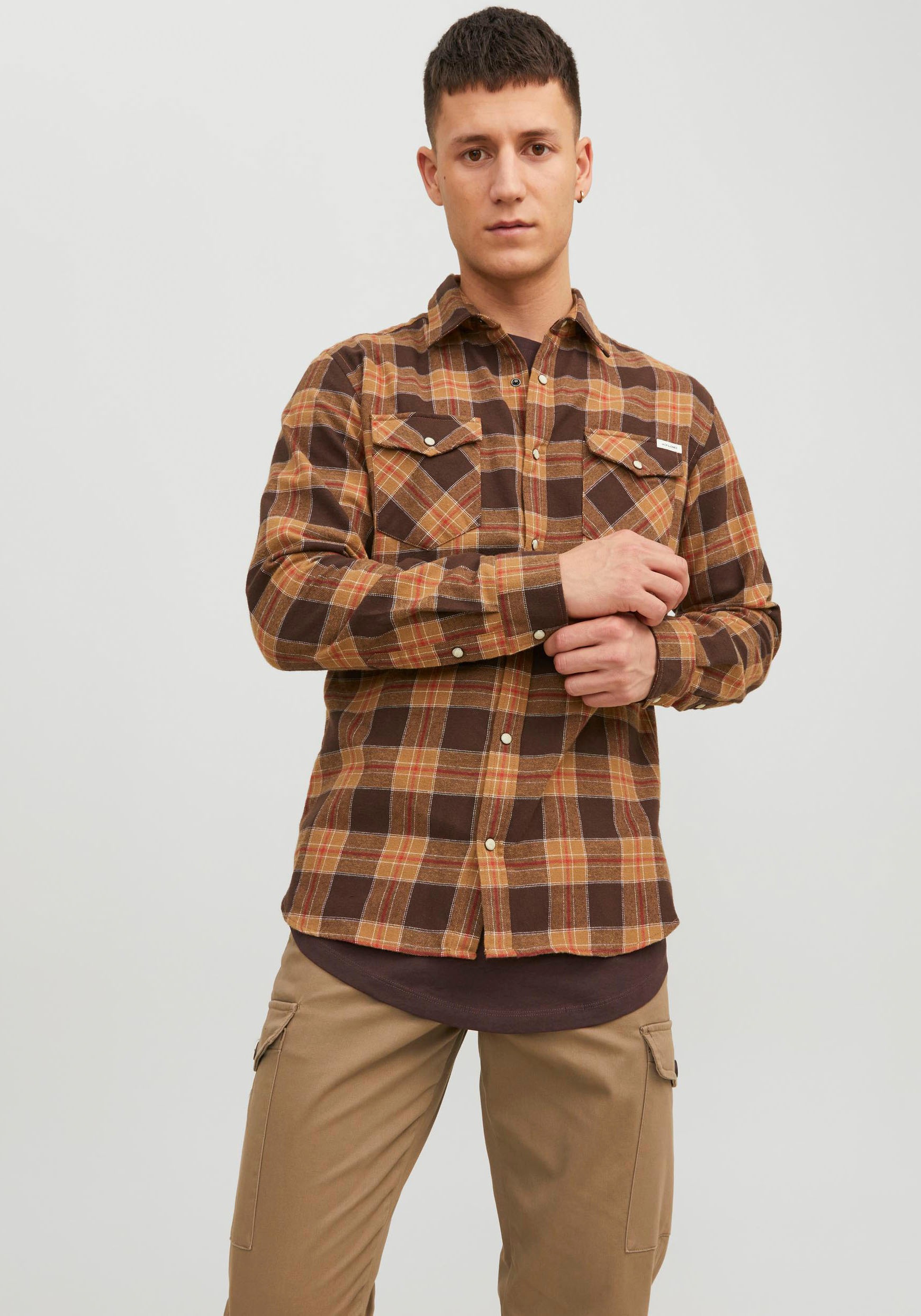 Jack & Jones Langarmhemd online bestellen FALL SHIRT mit LS«, CHECK »JJSHERIDAN Brusttaschen