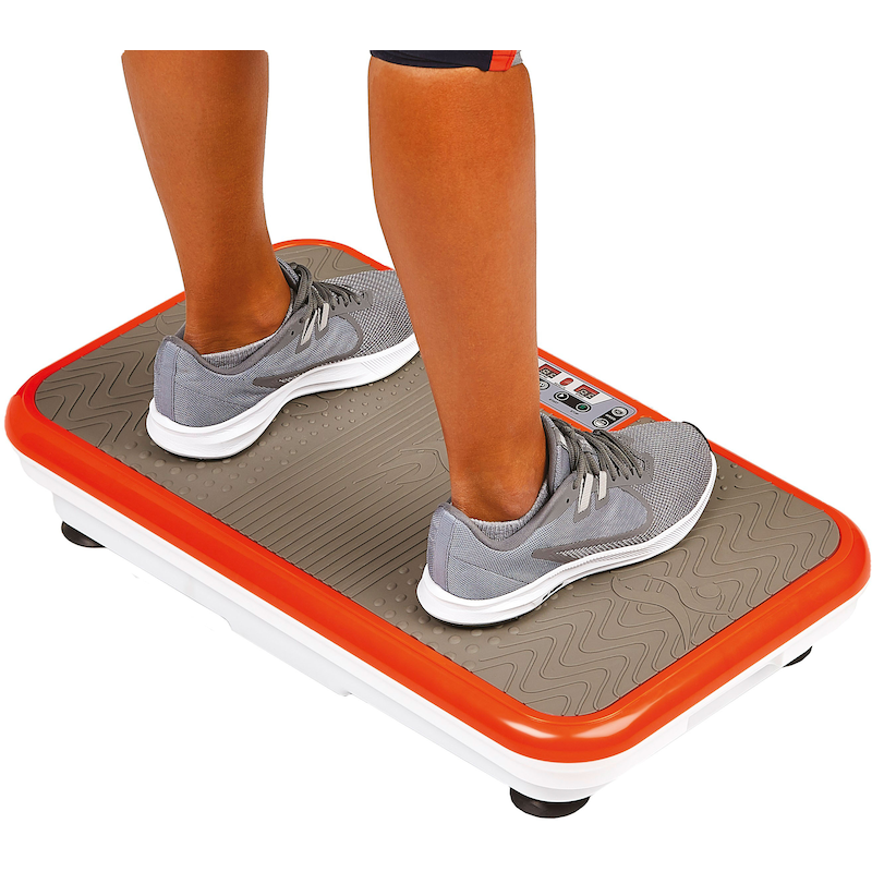 MEDIASHOP Vibrationsplatte »VIBROSHAPER COMPACT« 120 W 3 Intensitätsstufen Set, mit Trainingsbändern orange
