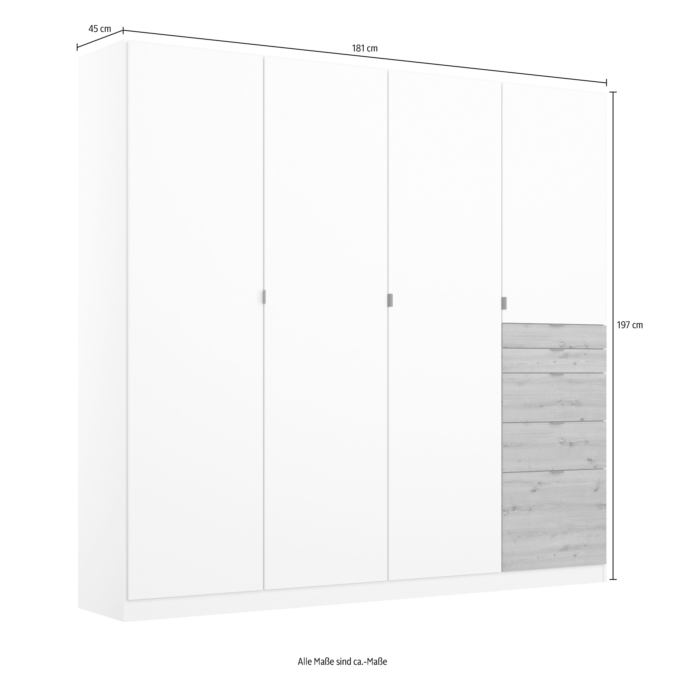 rauch Schrank-Set »Kleiderschrank Schrank Garderobe Wäscheschrank Ankleide ONTARIO« Set, Größe 298x208 cm, 