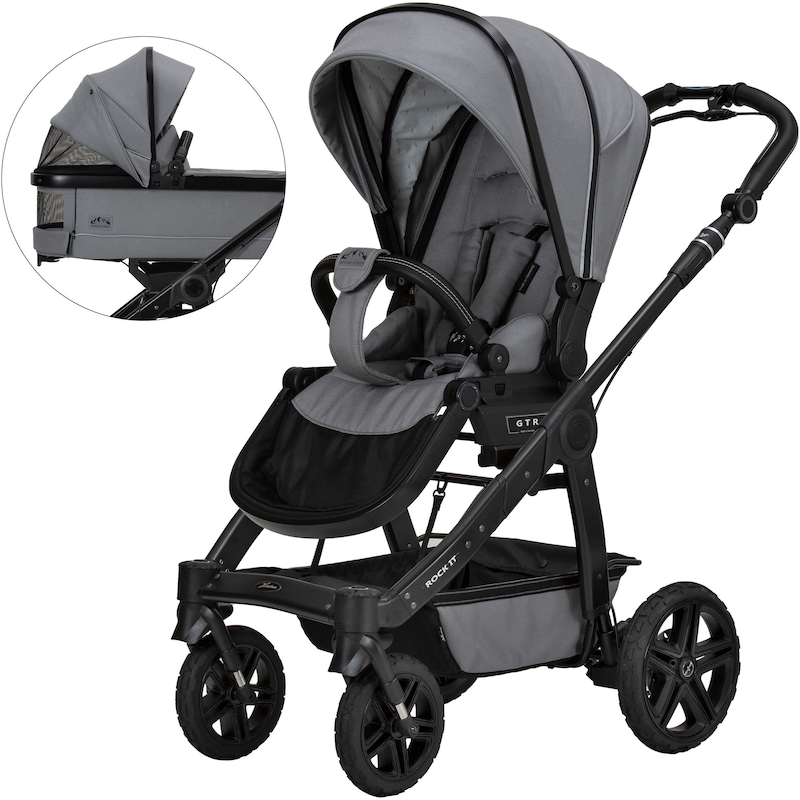 HARTAN Kombi-Kinderwagen »Rock it Outdoor, mit Handbremse« Lieferung ohne Adapter; Made in Germany graphit