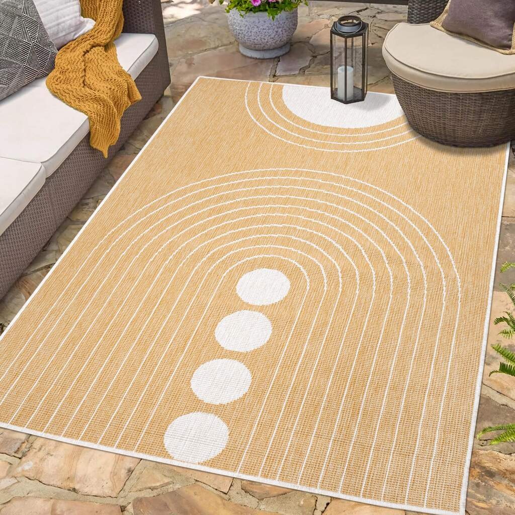 Carpet City Outdoorteppich »DUO RUG 5739«, rechteckig, 5 mm Höhe, Wendeteppich Wetterfest In- & Outdoor, Balkon, Terrasse, Wohnzimmer