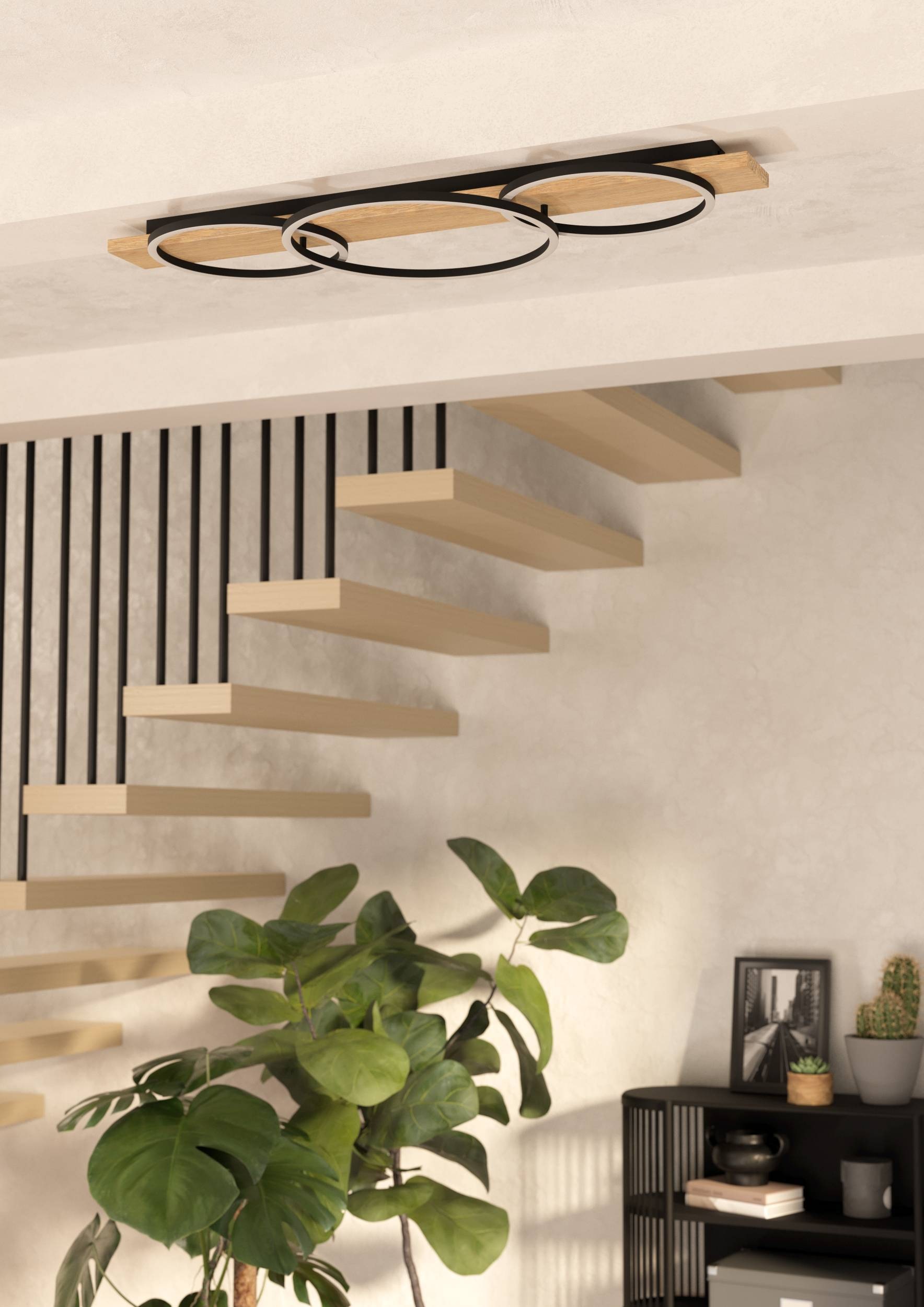 EGLO Deckenleuchte »Boyal Deckenlampe, FSC zertifiziert, Flurlampe, Wohnzim günstig online kaufen