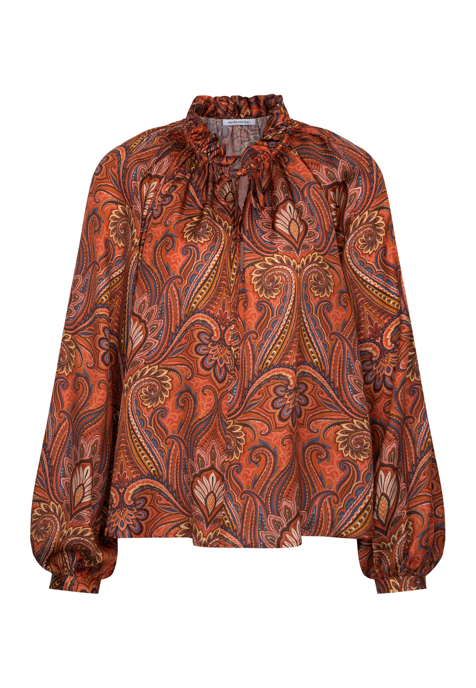 seidensticker Rüschenbluse 1/1 Stehkragen Druck