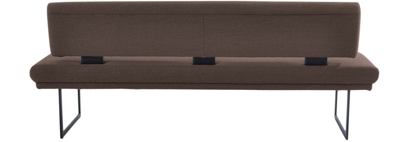K+W Komfort & Wohnen Polsterbank »Longbeach«, (1 St.), mit Metallkufen in schwarz Struktur, in der Breite 204cm oder 224cm