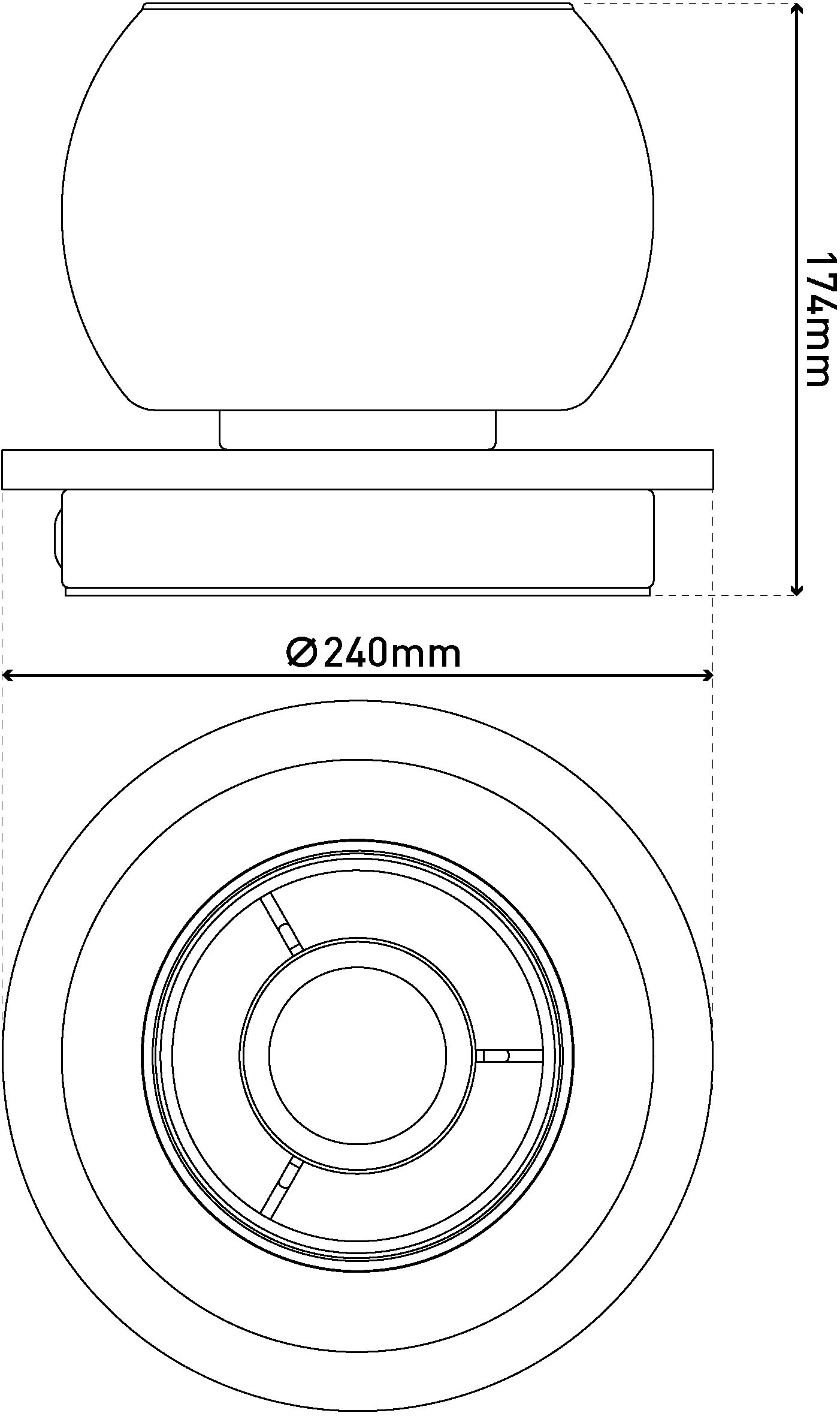 OTTO home Tischleuchte »Tanissa mit Doppelschirm« E27 1 Stk. runde Tischlampe, Rauchglas, Ø 18 cm, Stoffschirm, E27, Glasschirm