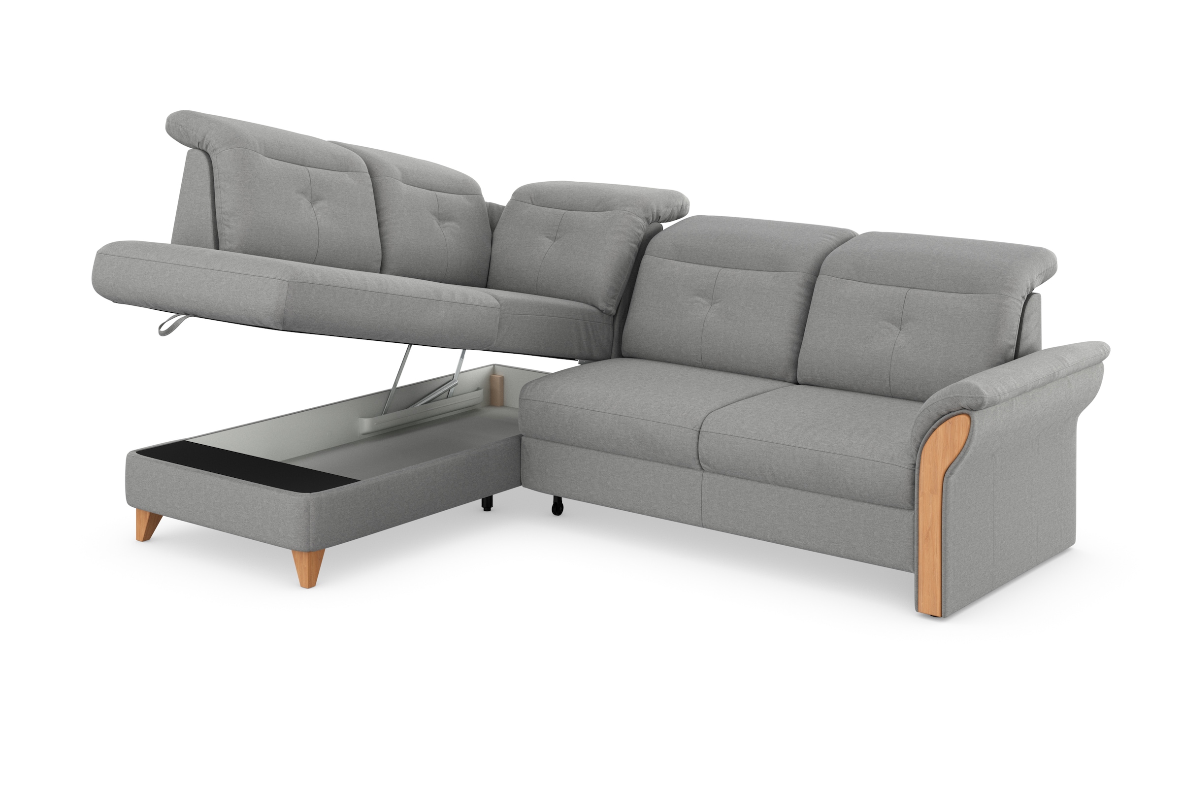 Home affaire Ecksofa »Dangast L-Form«, Kopfteilverstellung, wahlweise mit motorischer Relaxfunktion