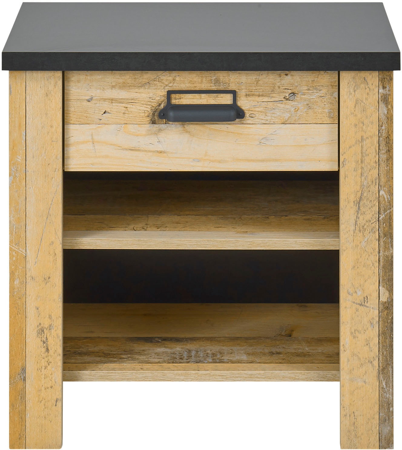 Home affaire Nachtkommode »SHERWOOD«, mit Apothekergriff aus Metall, Schubkasten "Soft close", Breite 60 cm