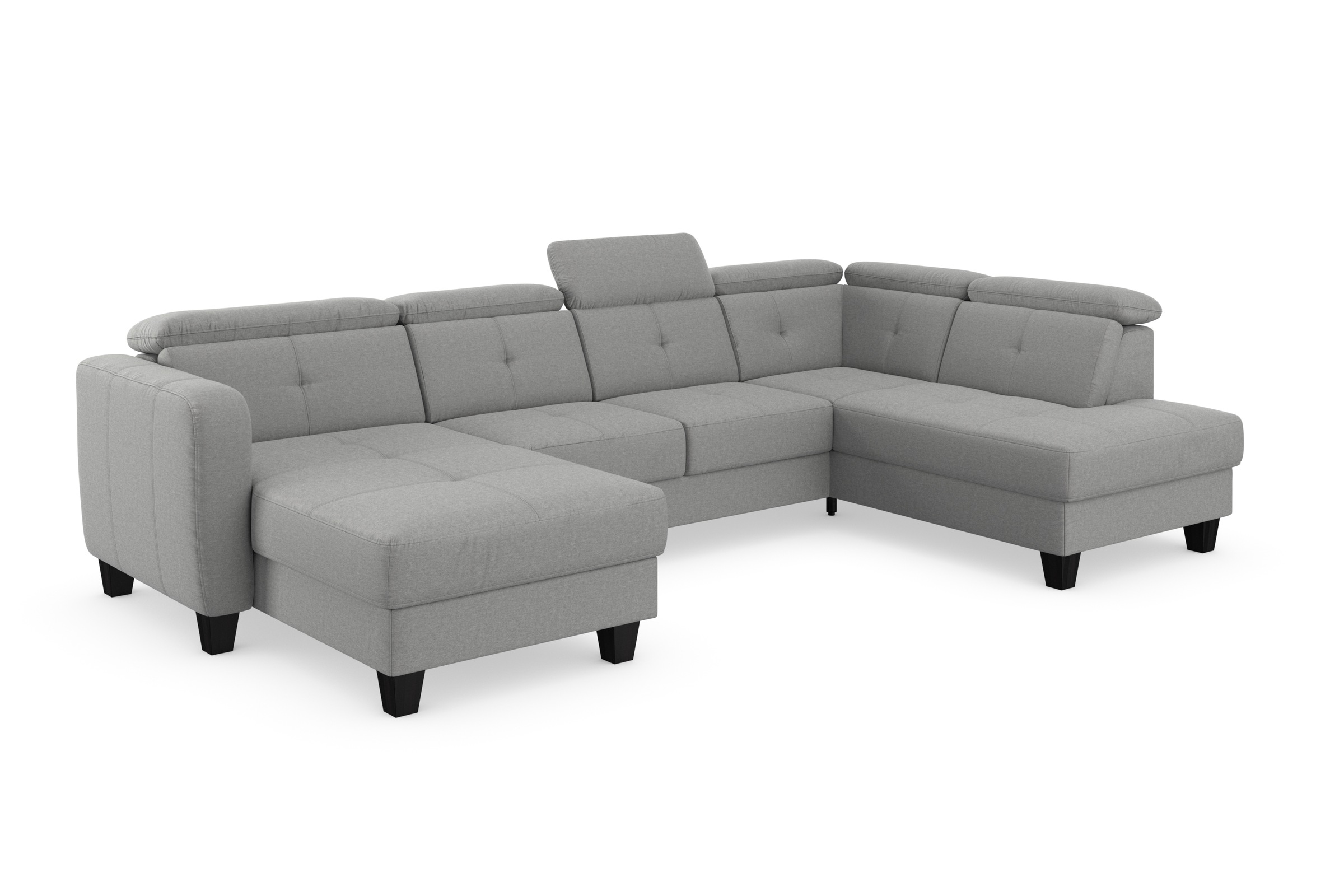 sit&more Wohnlandschaft »Belluci U-Form«, Kopfteilverstellung und Federkern, wahlweise mit Bettfunktion