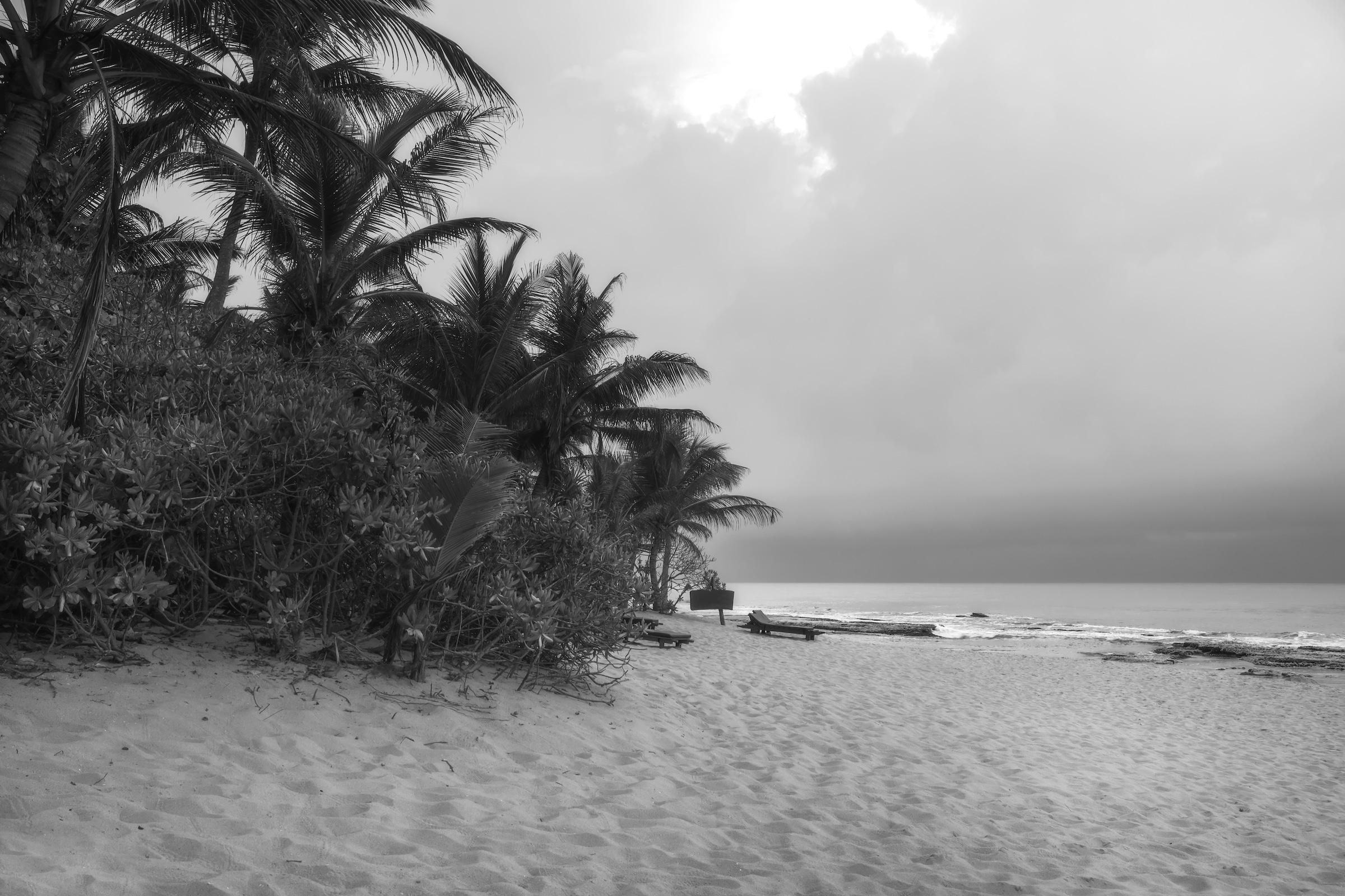 Papermoon Fototapete »Strand Schwarz & Weiß« günstig online kaufen