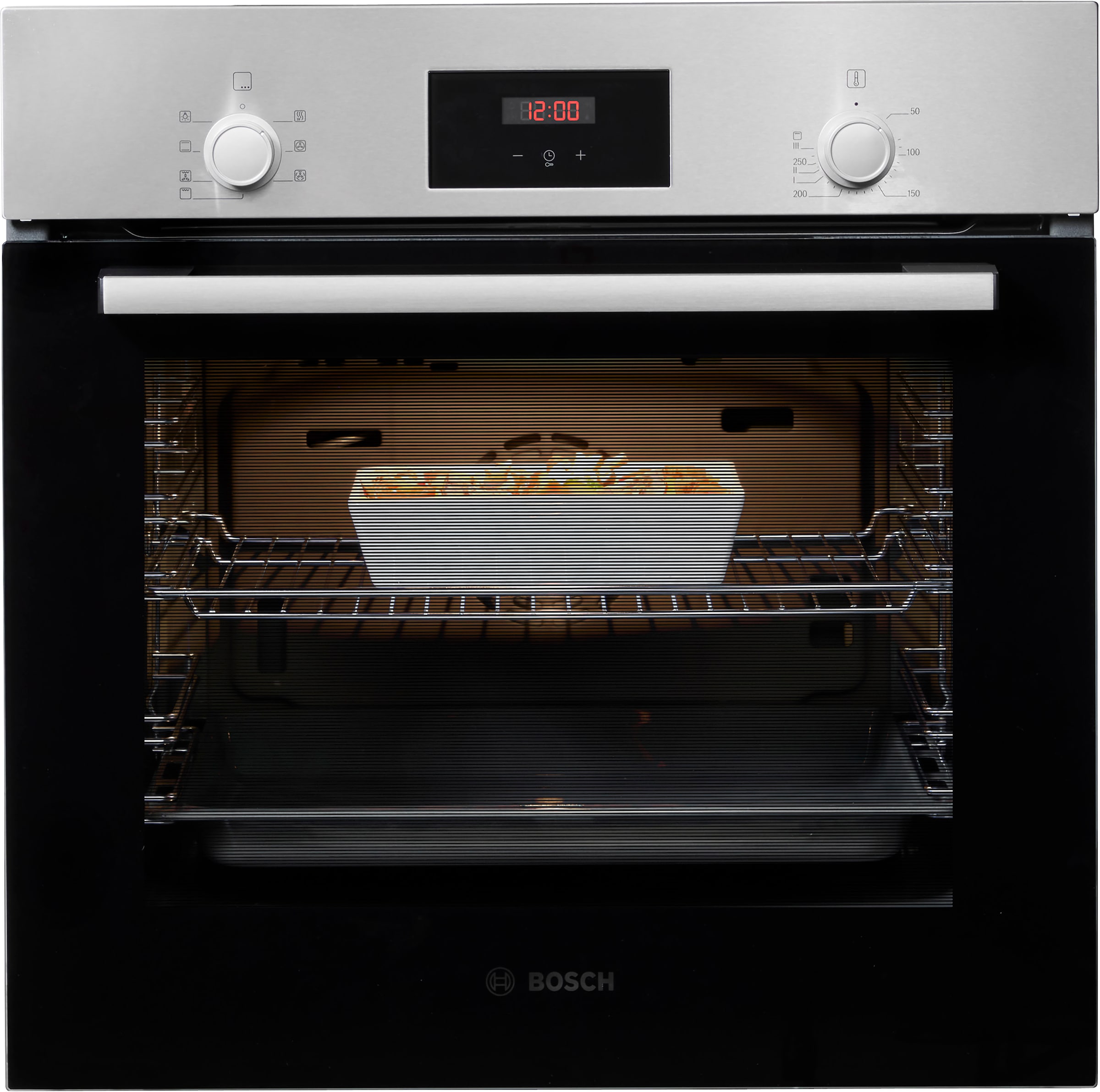 BOSCH Einbaubackofen Serie 2 »HBF133BR0«, mit Teleskopauszug nachrüstbar, ecoClean Direct