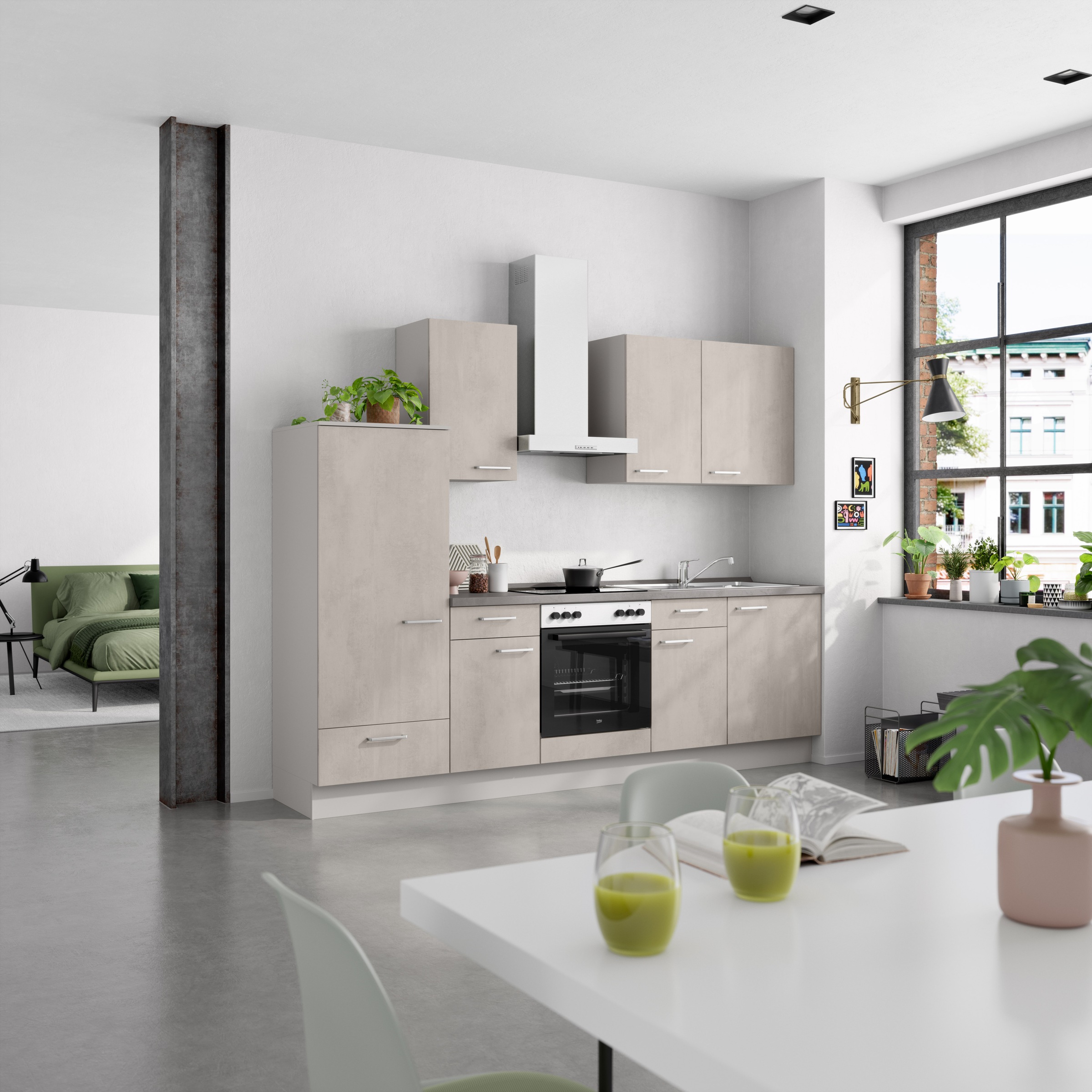 nobilia® Küchenzeile »"Riva I"«, vormontiert, Ausrichtung wählbar, Breite 270 cm, wahlw. mit E-Geräten