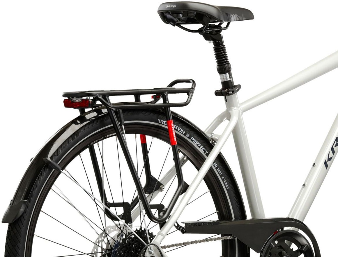 Kross Trekkingrad »Herren-Trekkingrad 28" Trans 5.0 Grau 18 Gänge« 18 Gang Shimano CUES U3020 Schaltwerk Kettenschaltung