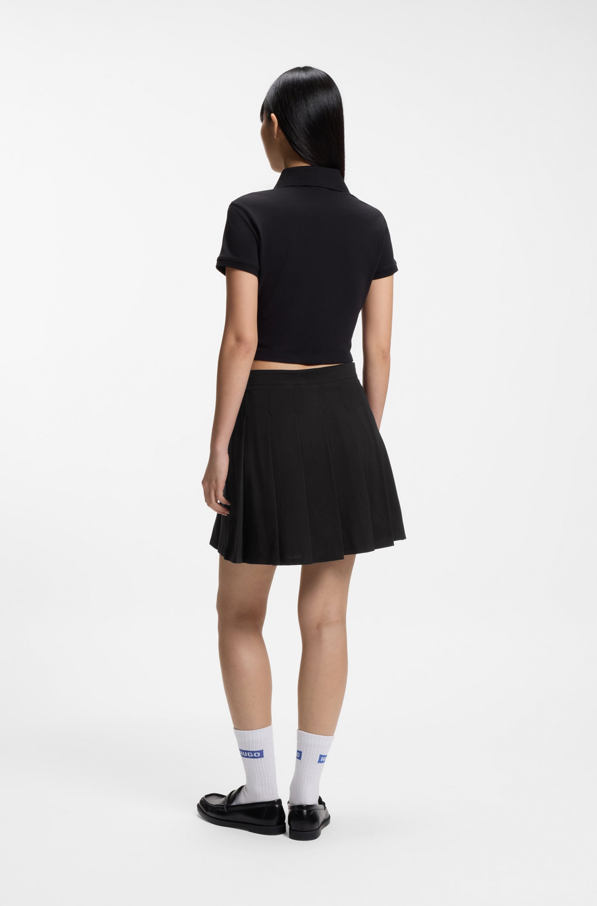 HUGO Plisseerock »Nalham« mit integrierter Shorts, Relaxed Fit