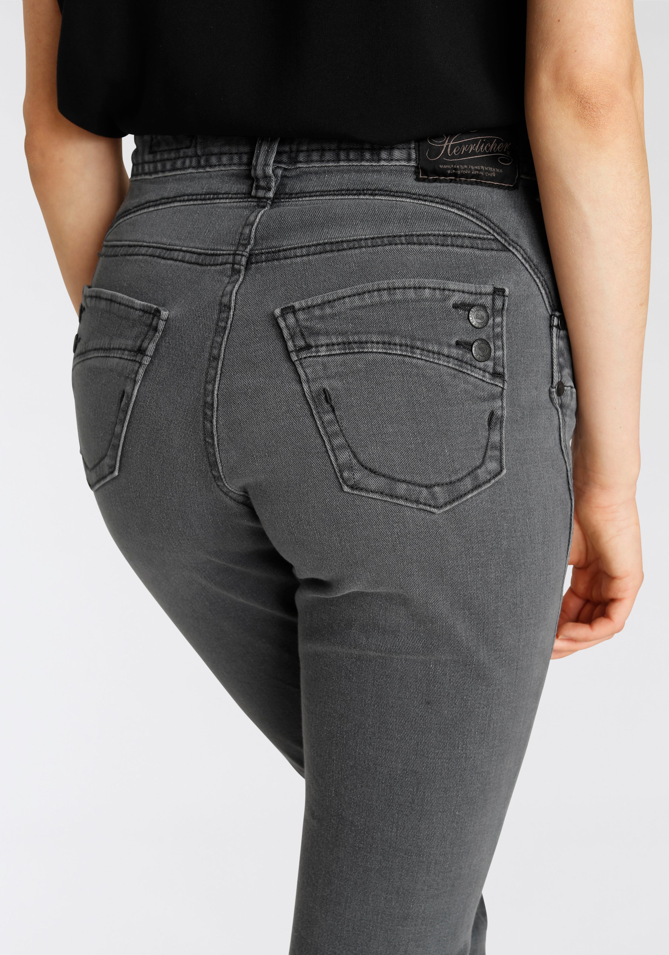 Herrlicher High-waist-Jeans »PIPER HI SLIM ORGANIC DENIM CASHMERE TOUCH«, umweltfreundlich dank Kitotex Technologie