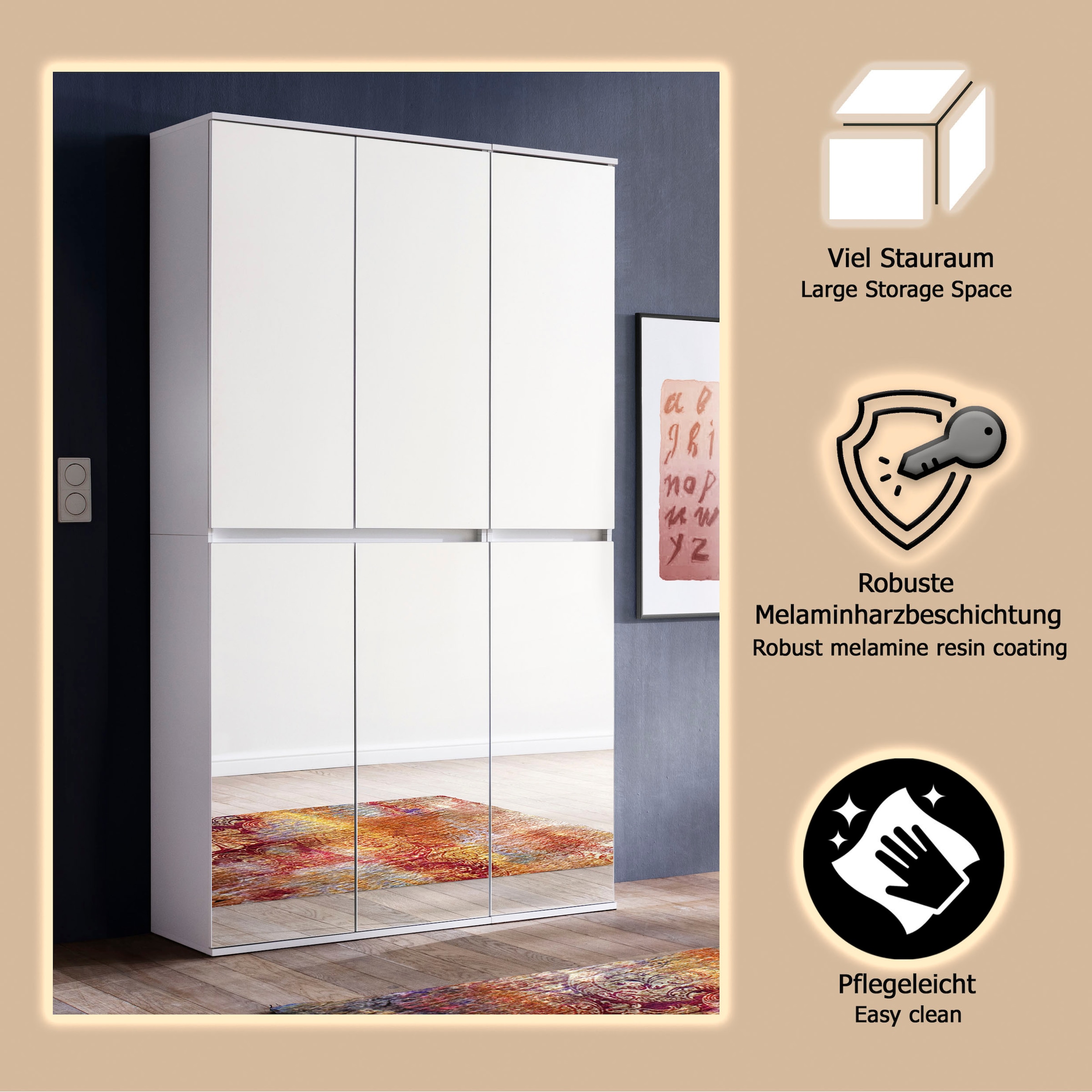 Home affaire Garderoben-Set »Malcesine« Set, 2 Stk. tlg.