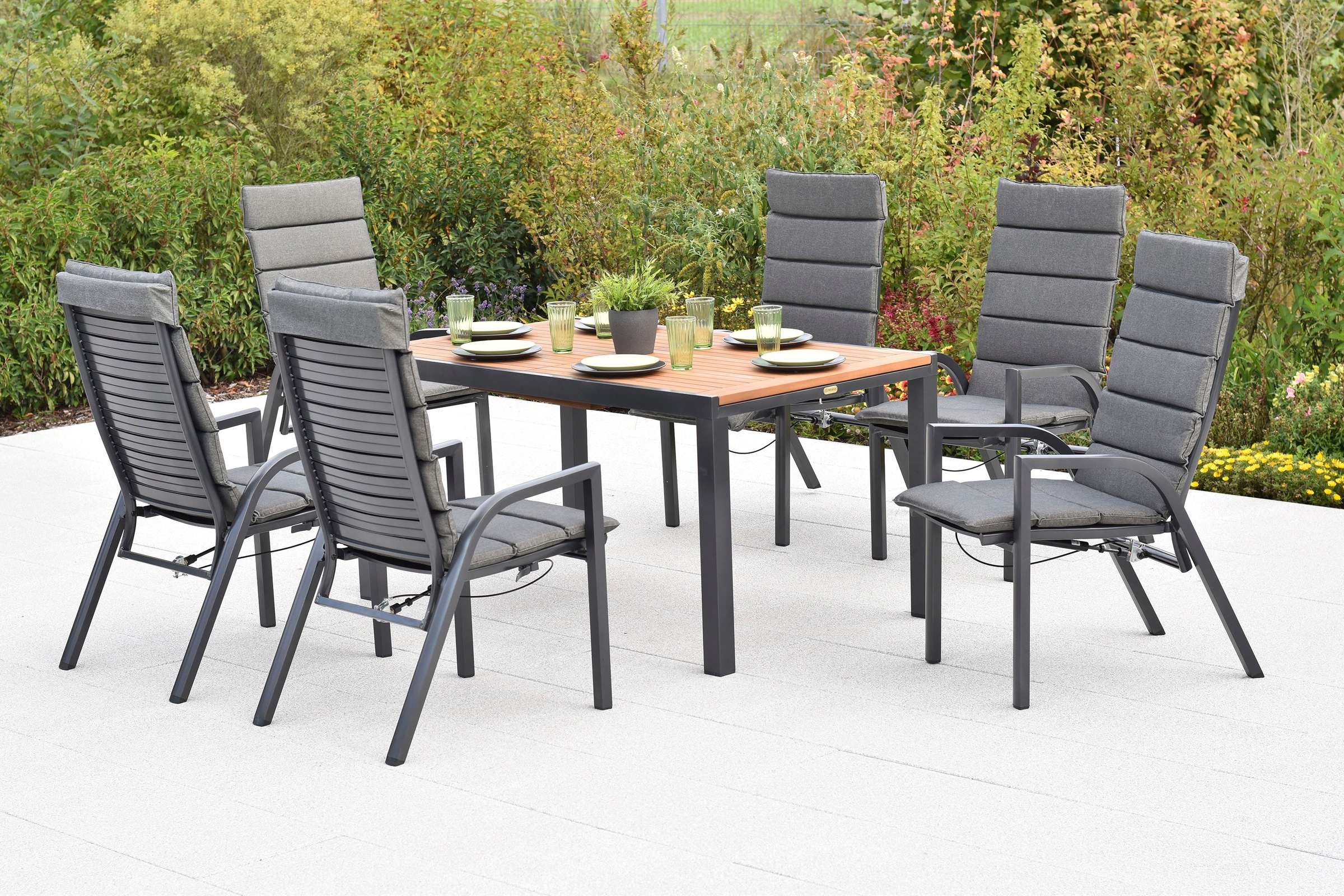 MERXX Garten-Essgruppe »»Siros«« Set, 13 Stk. tlg. Rückenlehne verstellbar günstig online kaufen