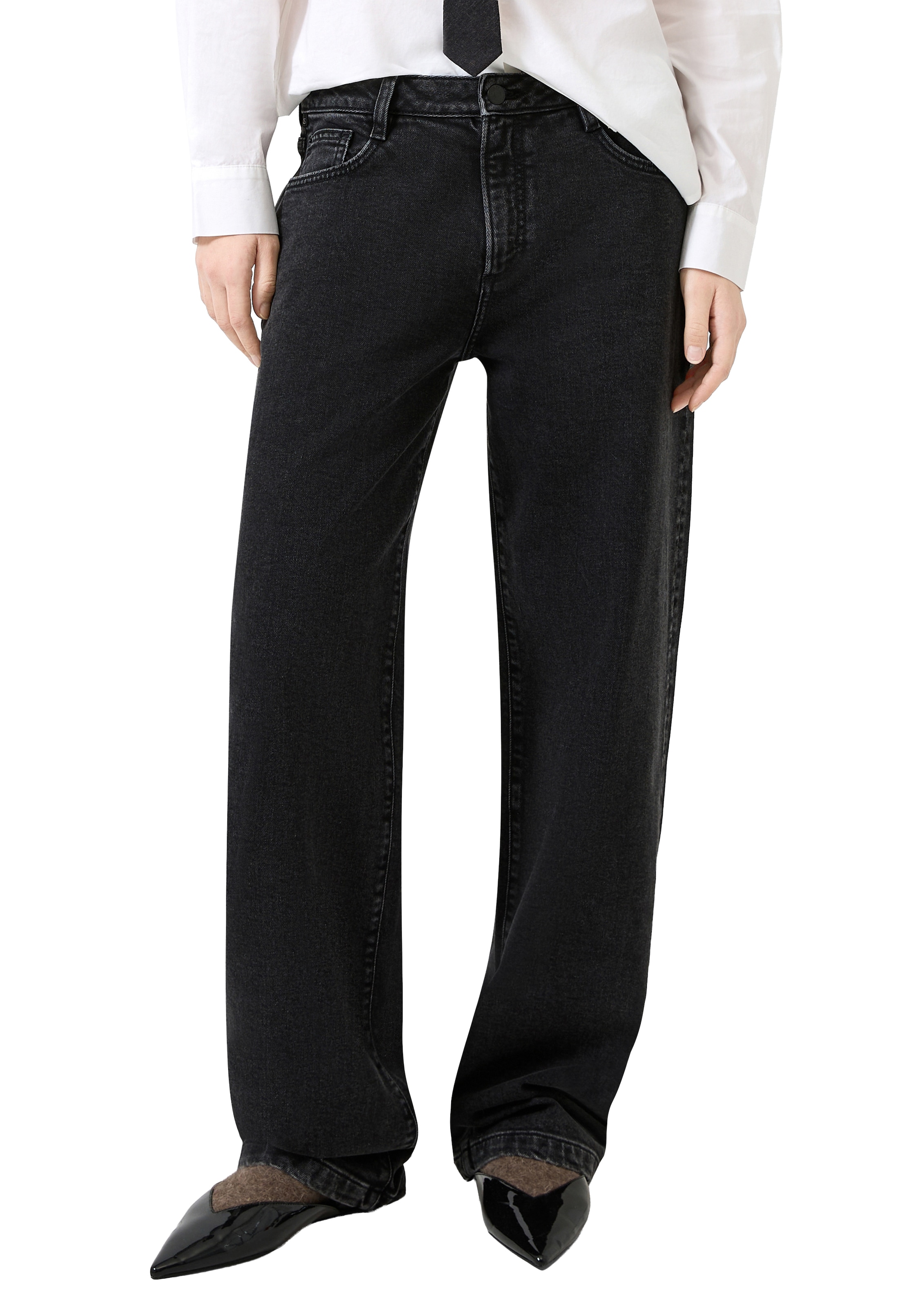 QS 5-Pocket-Hose  Barrel Leg Jeans mit Stretch