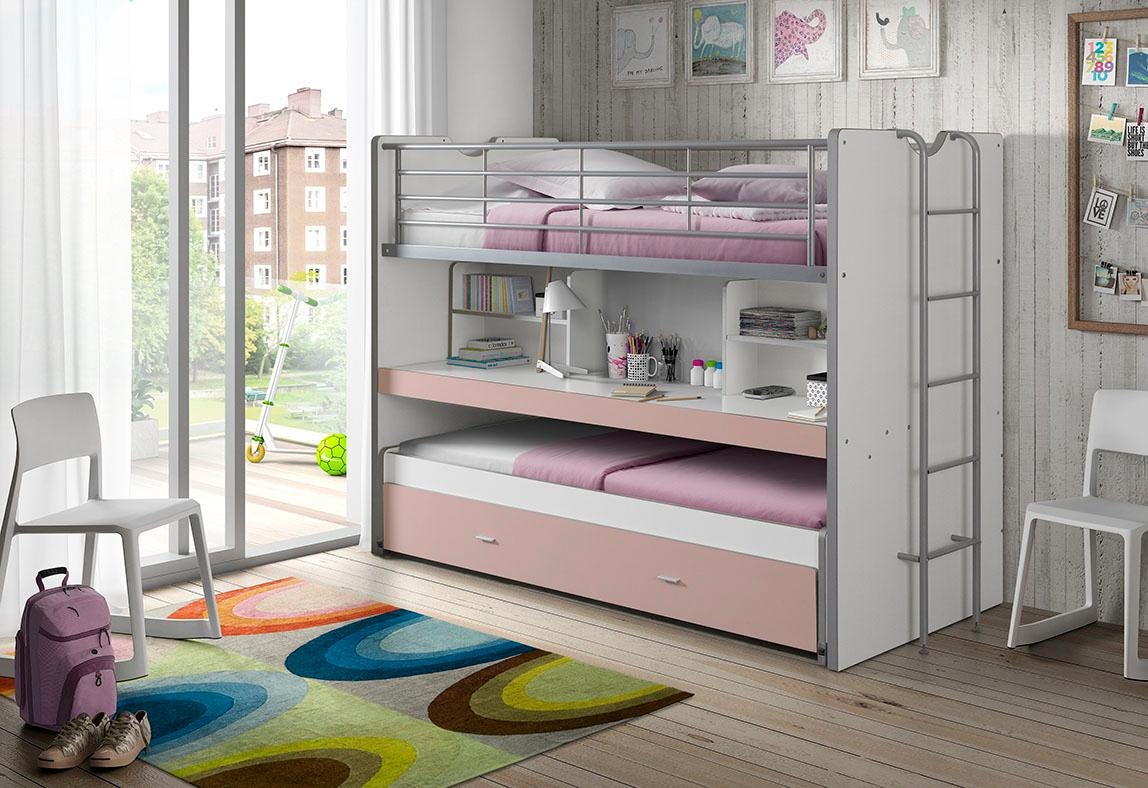 Vipack Hochbett »Bonny, Mit 3 Schlafgelegenheiten, Super Praktisch Im Kinderzimmer« B/H/T Ca. 222x161x102cm, Dekor Oberfläche, In Verschieden