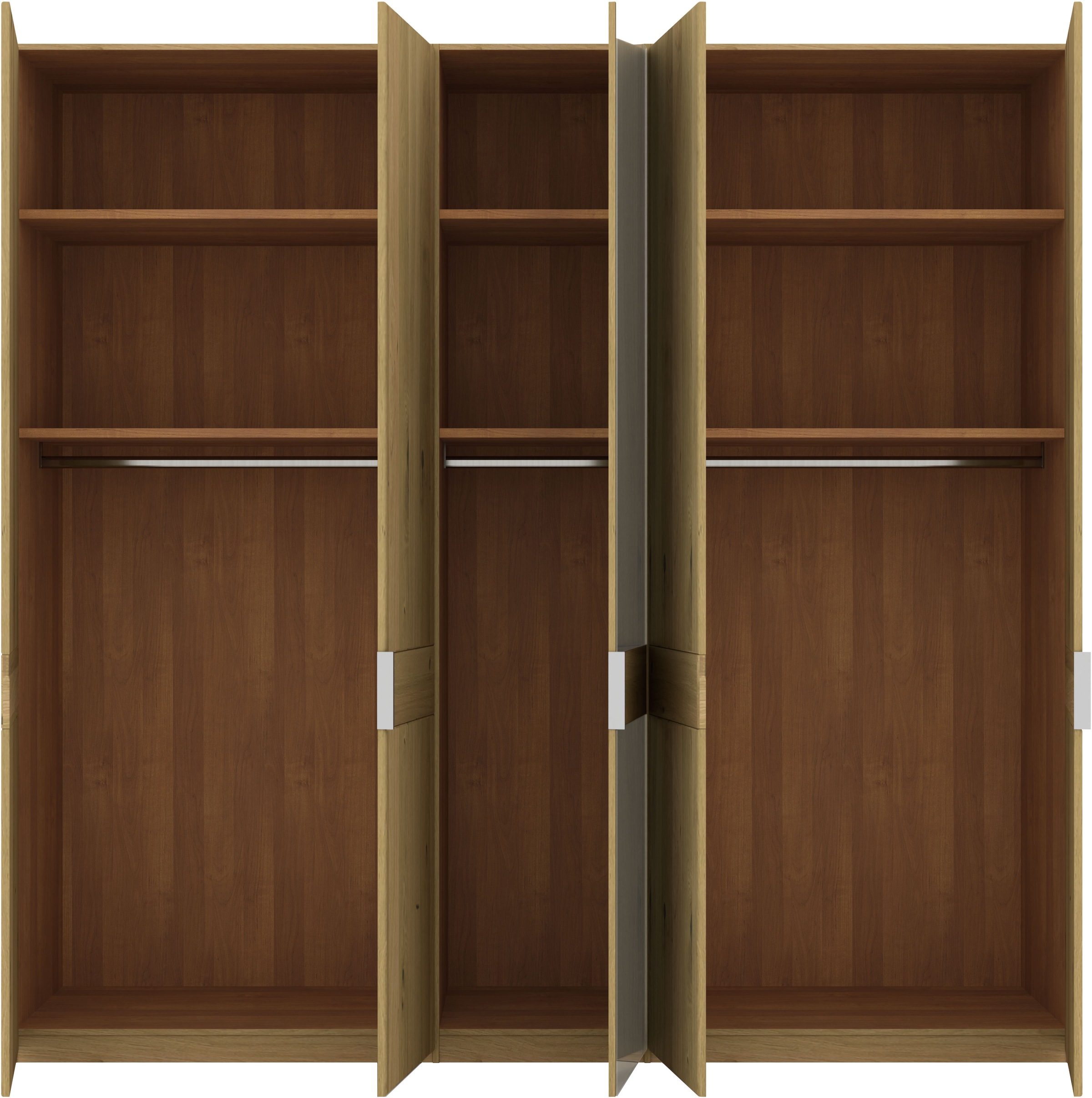 Musterring Drehtürenschrank »Savona, Kleiderschrank, Schrank, Garderobe, teilmassiv Eiche«, (mit Türdämpfern, mit Spiegel oder Glas, extra Böden, MADE IN GERMANY), Türen in Bianco-Eiche massiv, Spiegel-/Glastüren, verschiedene Größen