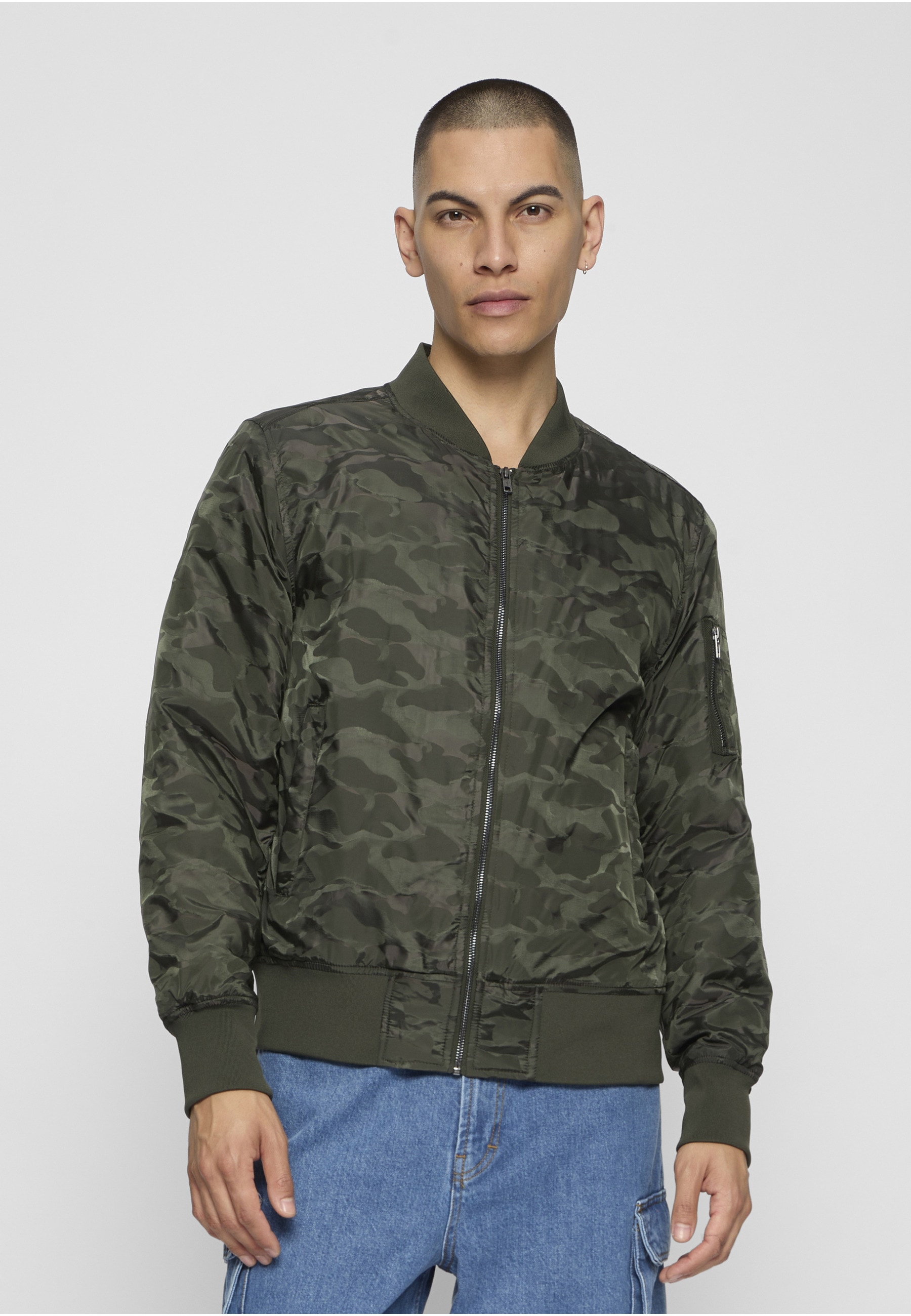 URBAN CLASSICS Bomberjacke »Urban Classics Herren Tonal Camo Bomber Jacket« 1 Stk. tlg. ohne Kapuze